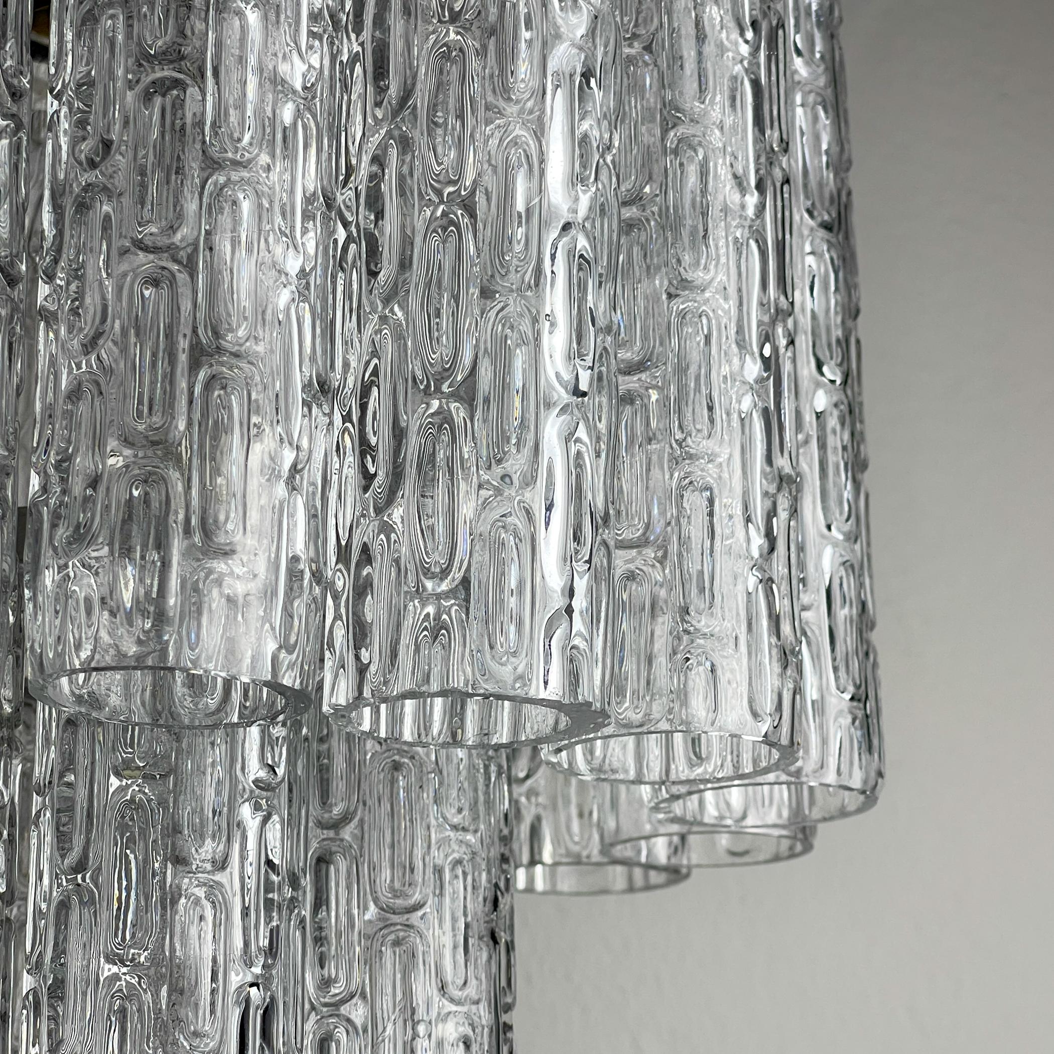Classic Murano chandelier Tronchi by Venini, Italy 1960s en venta 6