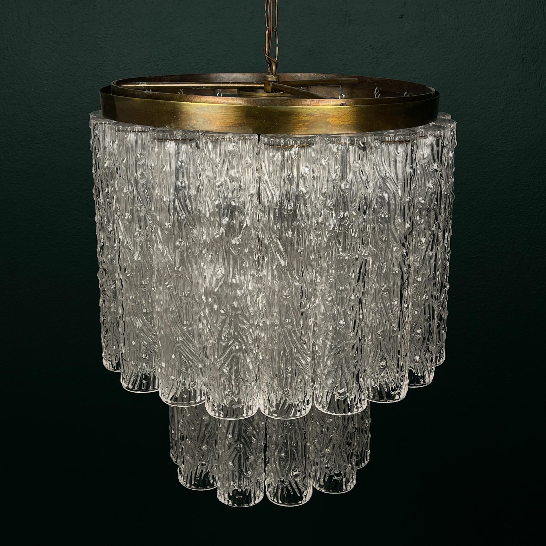 Lampadario classico di Murano Tronchi di Venini, Italia anni '60 in vendita 6