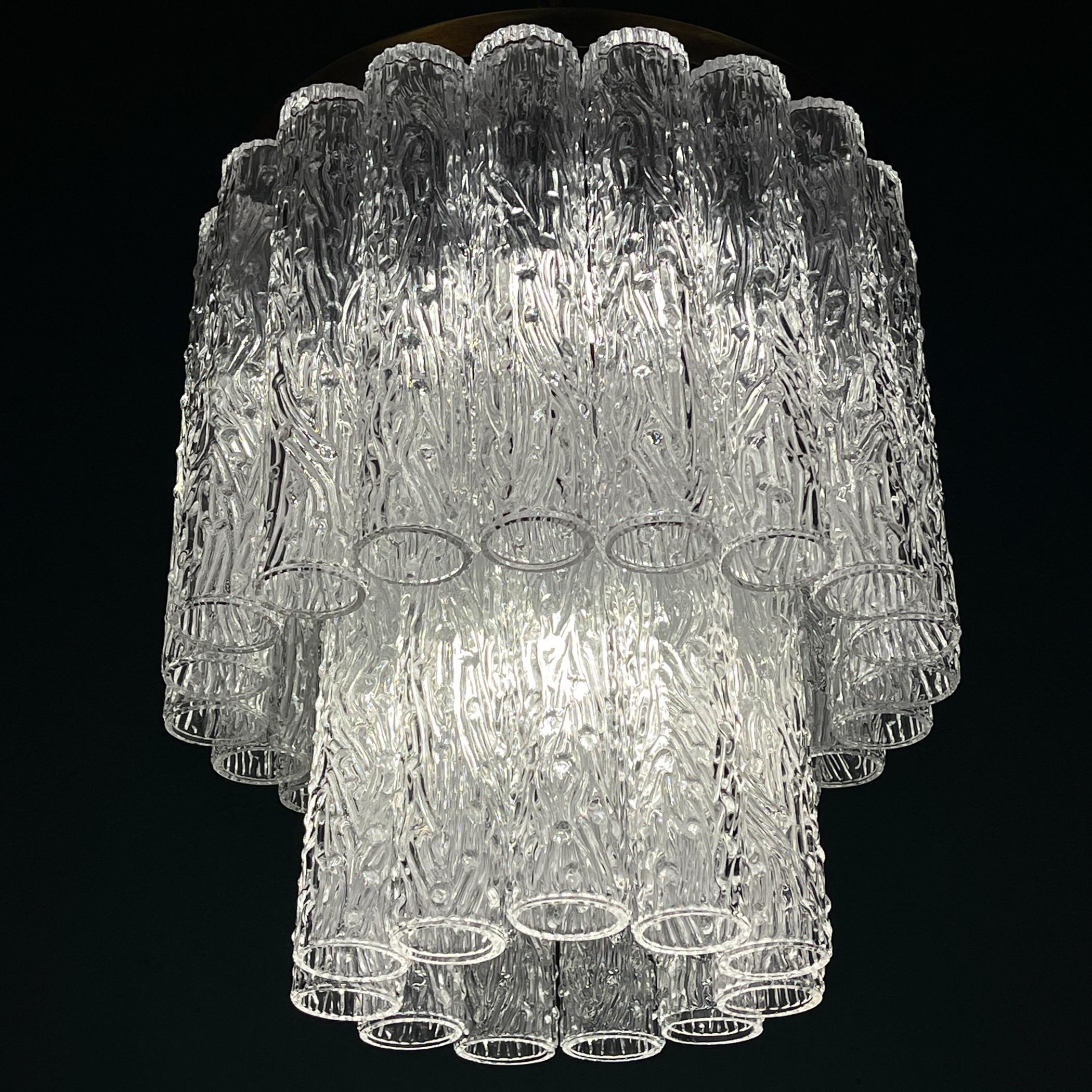 Mid-Century moderno Lampadario classico di Murano Tronchi di Venini, Italia anni '60 in vendita