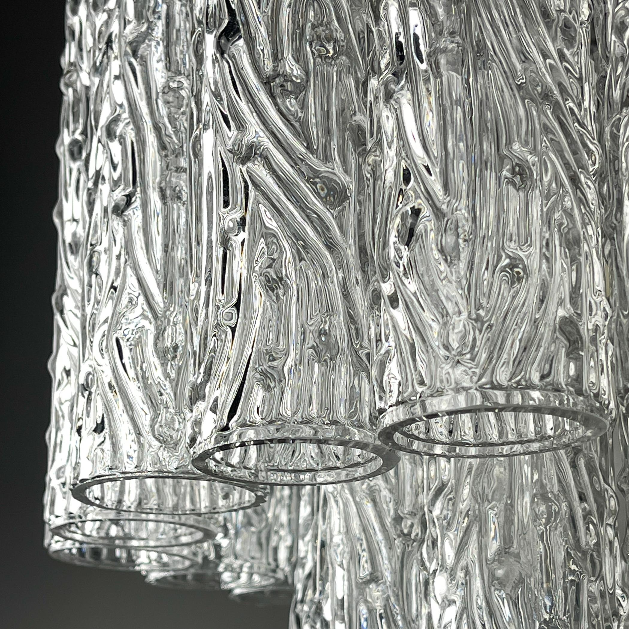 Lampadario classico di Murano Tronchi di Venini, Italia anni '60 In condizioni buone in vendita a Miklavž Pri Taboru, SI