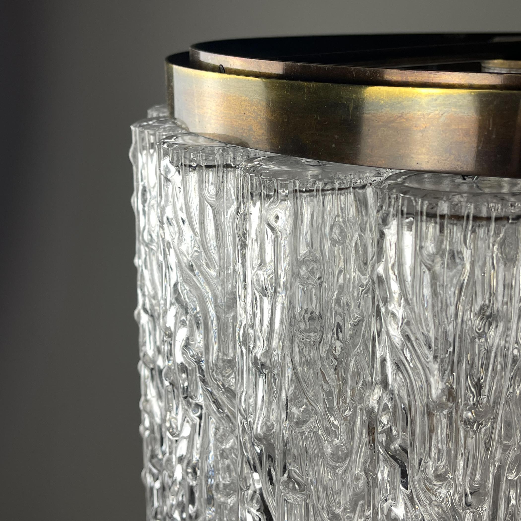 Vetro di Murano Lampadario classico di Murano Tronchi di Venini, Italia anni '60 in vendita