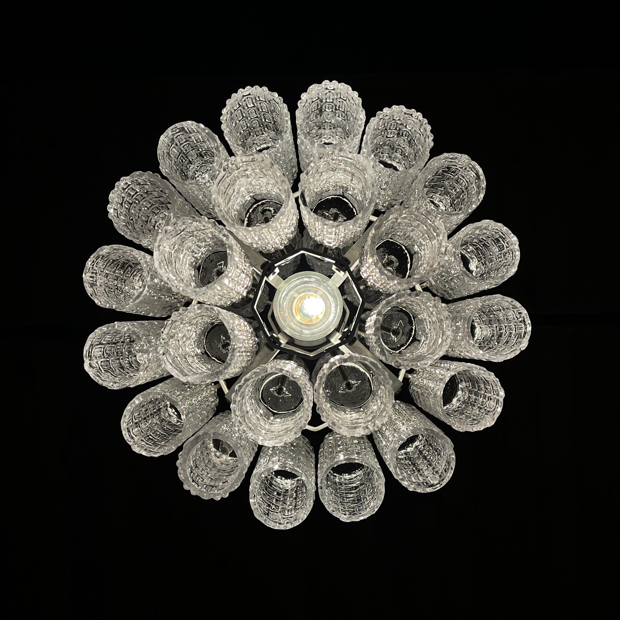 Classic Murano chandelier Tronchi by Venini, Italy 1960s en venta 1