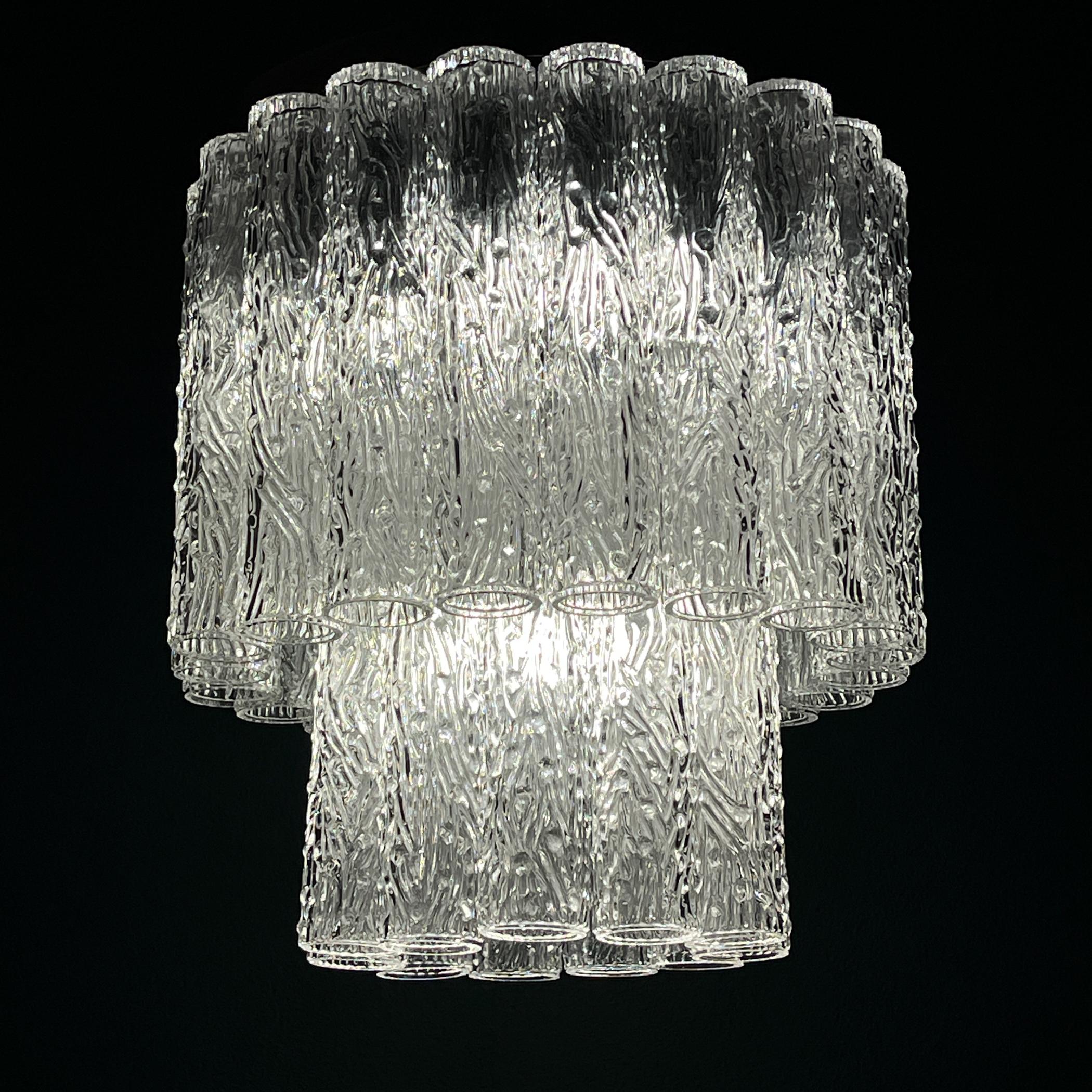 Lampadario classico di Murano Tronchi di Venini, Italia anni '60 in vendita 1