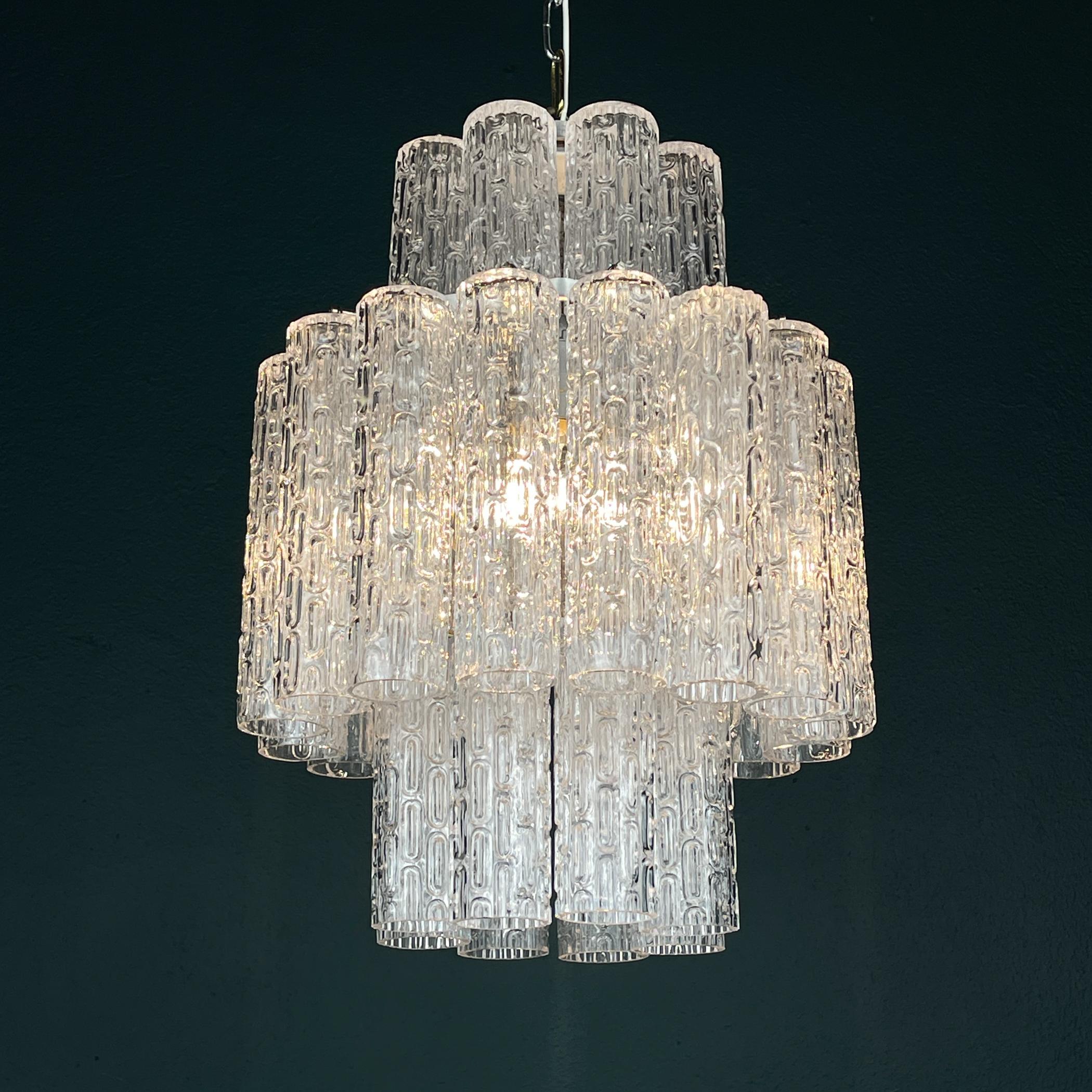 Classic Murano chandelier Tronchi by Venini, Italy 1960s en venta 2
