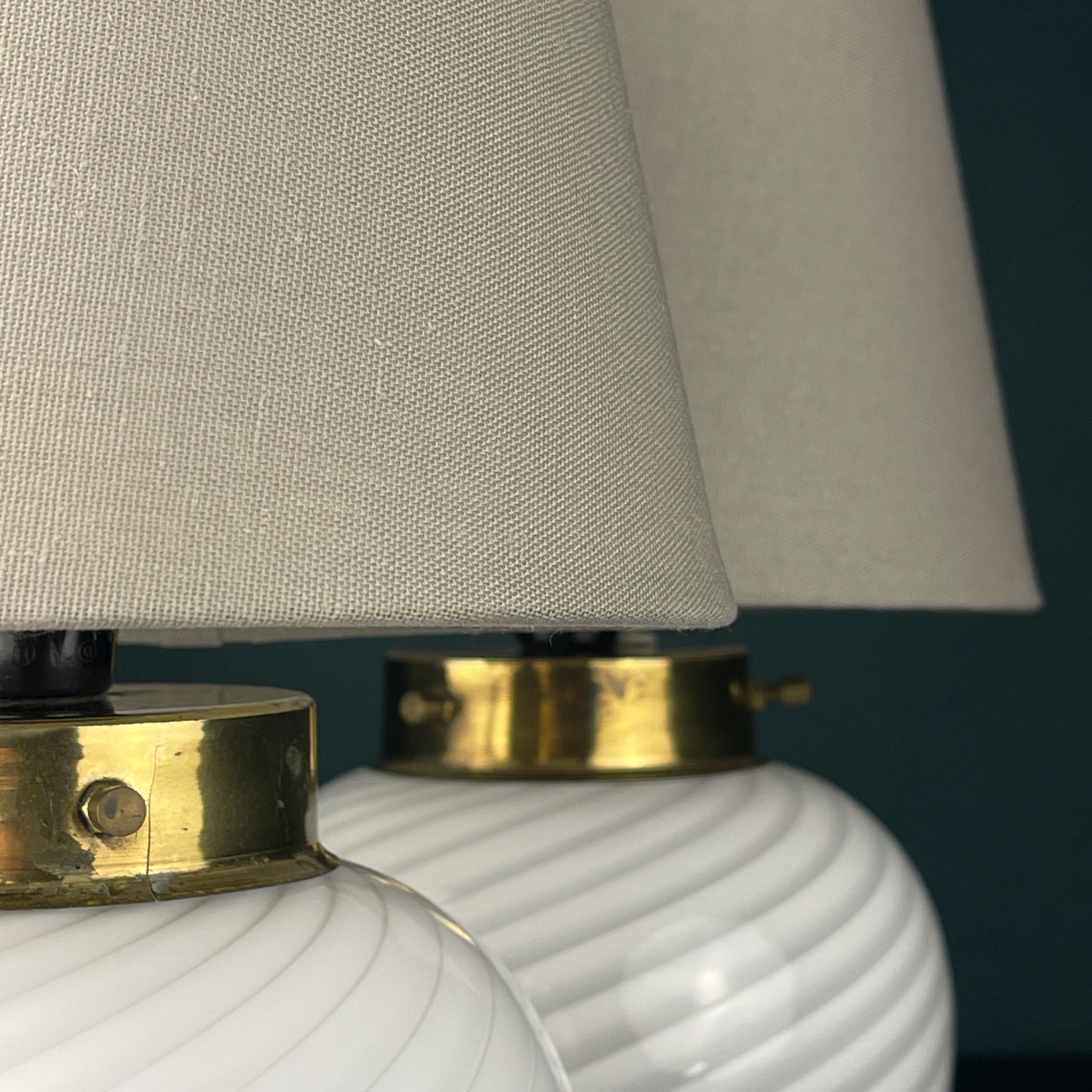Classic Murano glass table lamps, Italy 1970s, Set of 2 For Sale 6