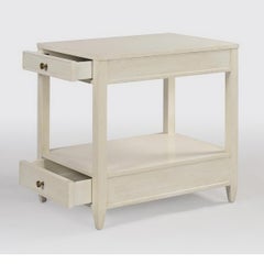 Classic Narrow Side Table, Drift White