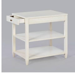 Classic Narrow Side Table, Drift White