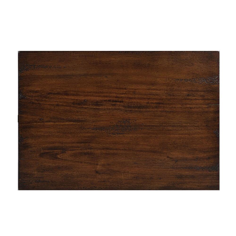 narrow mahogany bedside table
