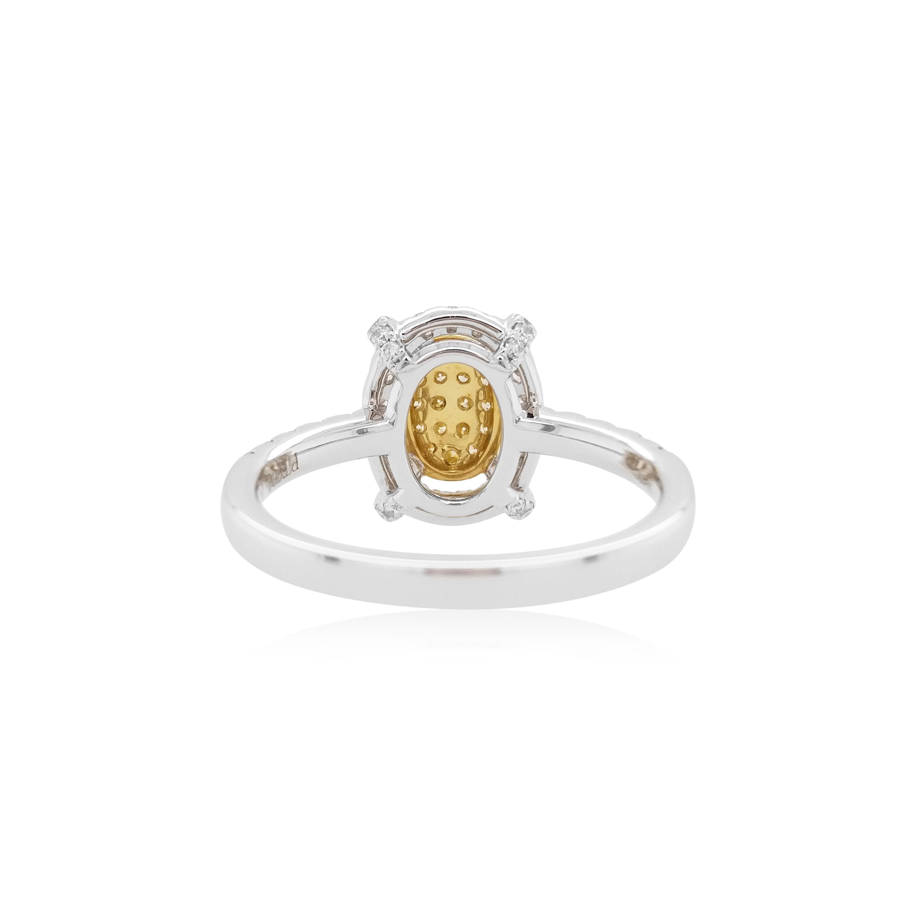 This classic ring is the perfect embellishment for an evening party, studded with Yellow Diamonds that are rare and high-quality natural diamonds

Made in K18 White Gold
- Yellow Diamond- 0.15 CT
- White Diamond- 0.44 CT



HYT Jewelry is a