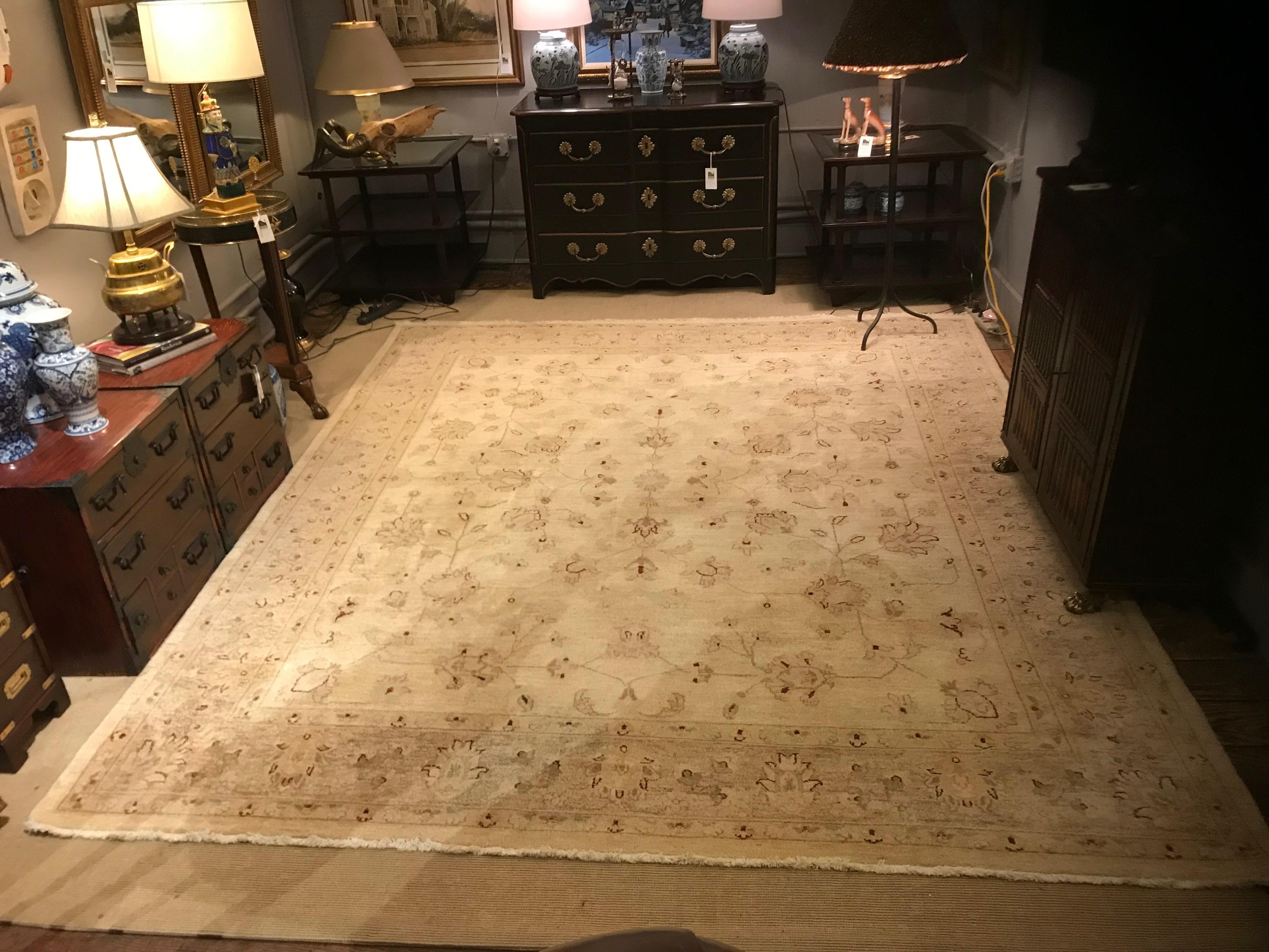 neutral oushak rug