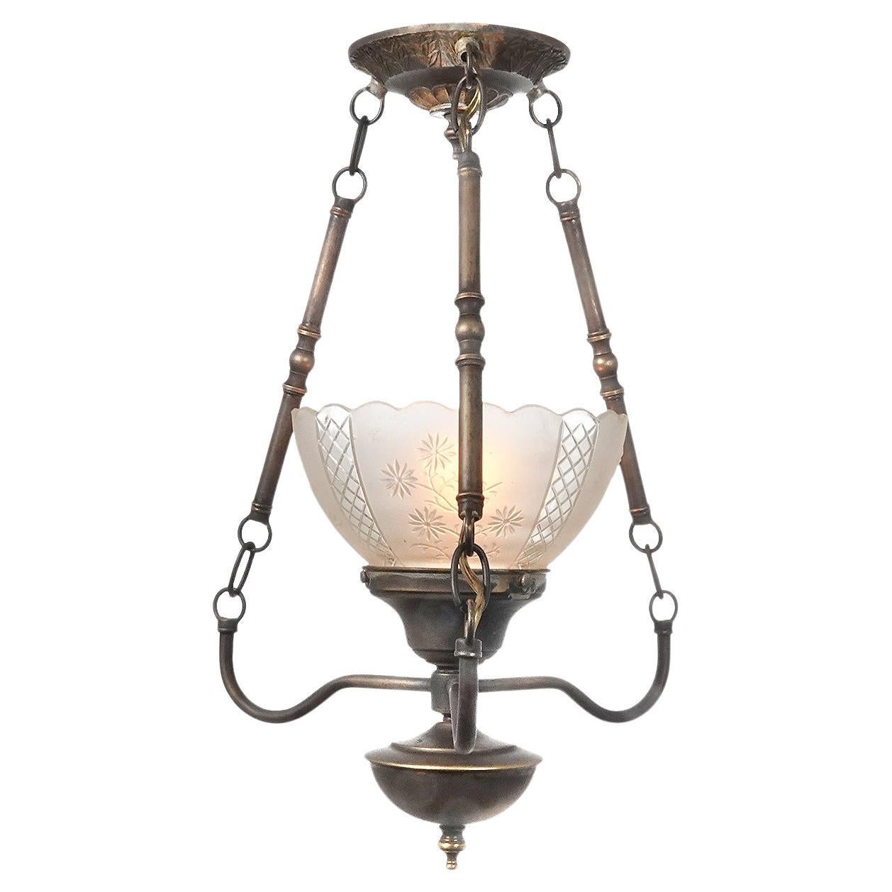 Classic New York Brownstone Foyer Lamp For Sale