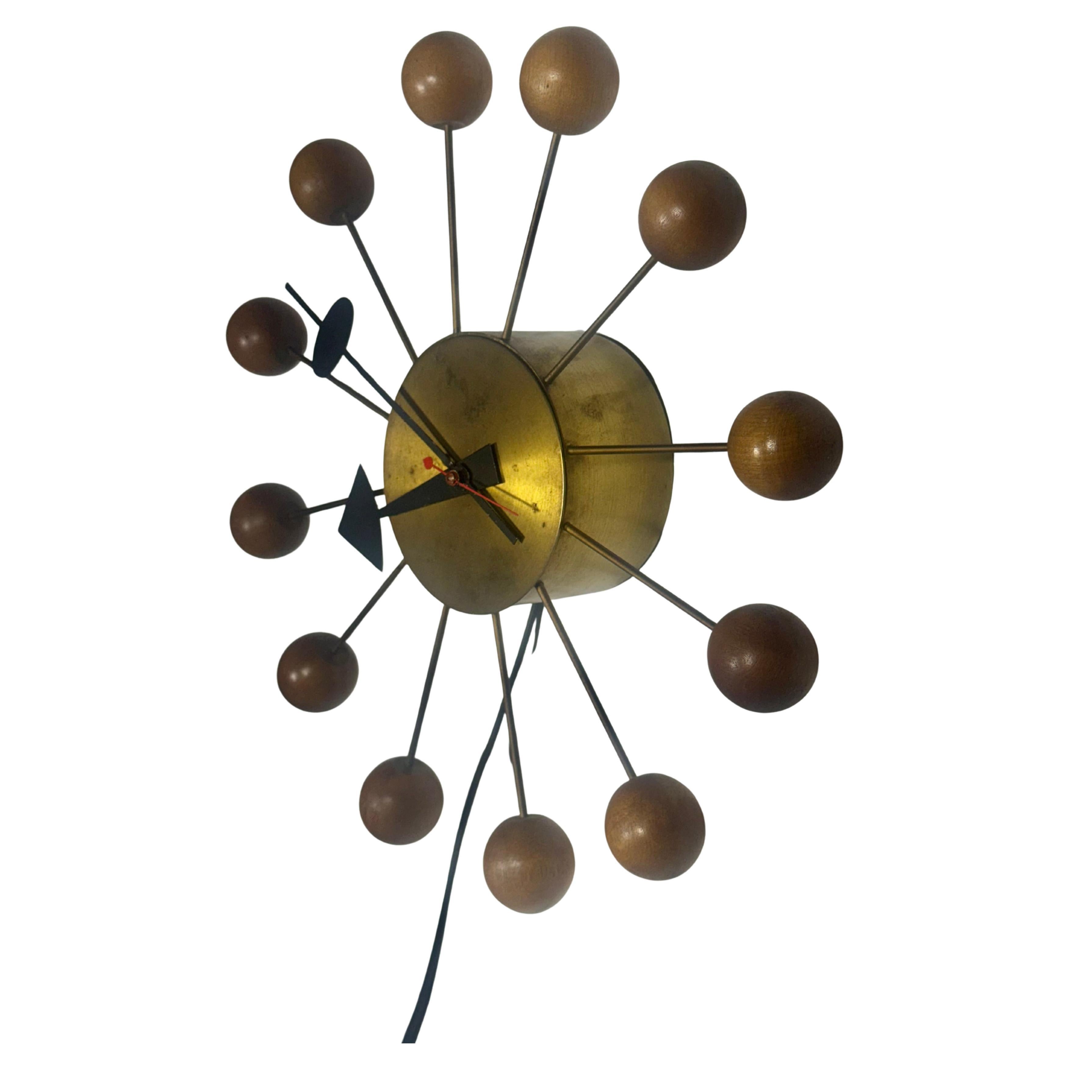 George Nelson Orange Ball Clock for Howard Miller, circa 1950 at