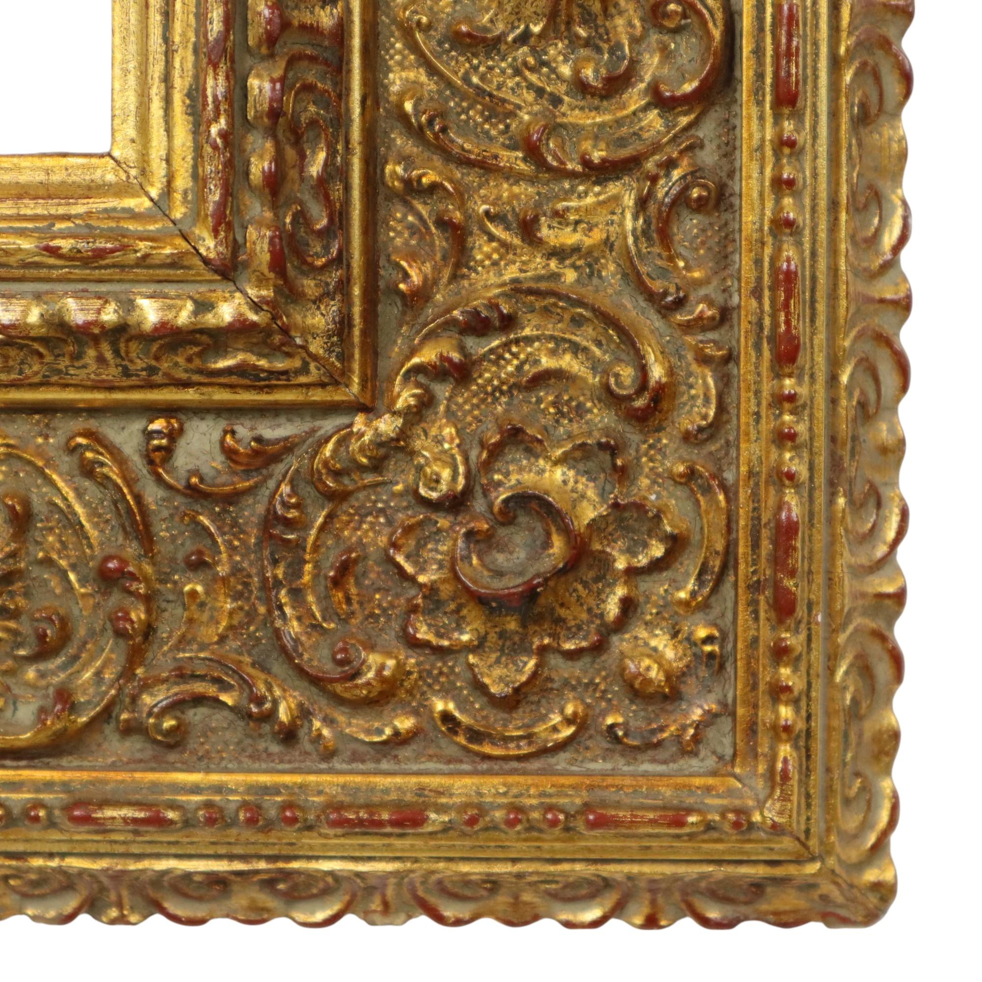 Classic Old Wooden Baroque Rococo Style Frame Gold 69x59cm For Sale 3