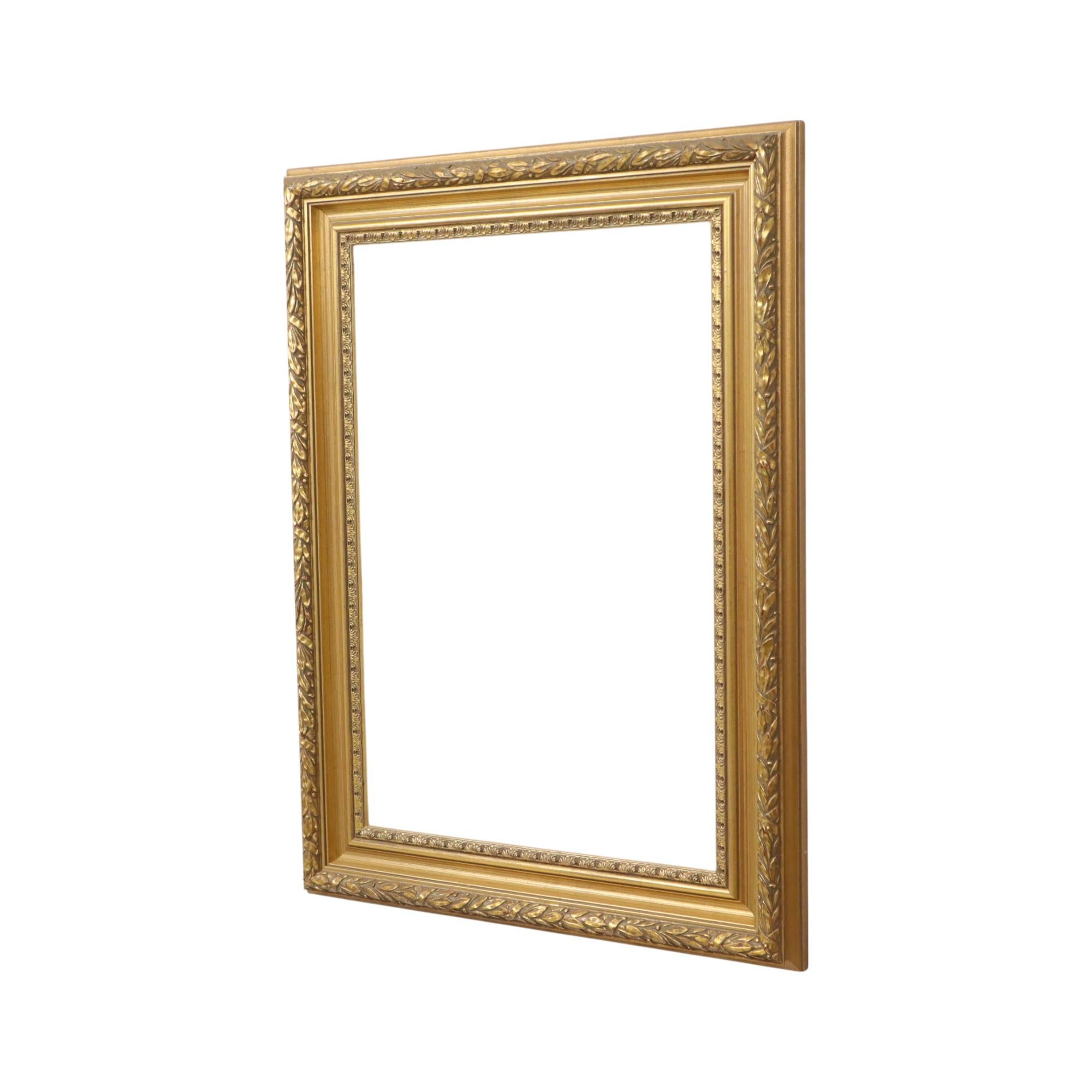 Classic Old Wooden Baroque Rococo Style Frame Gold 71x53cm For Sale 6