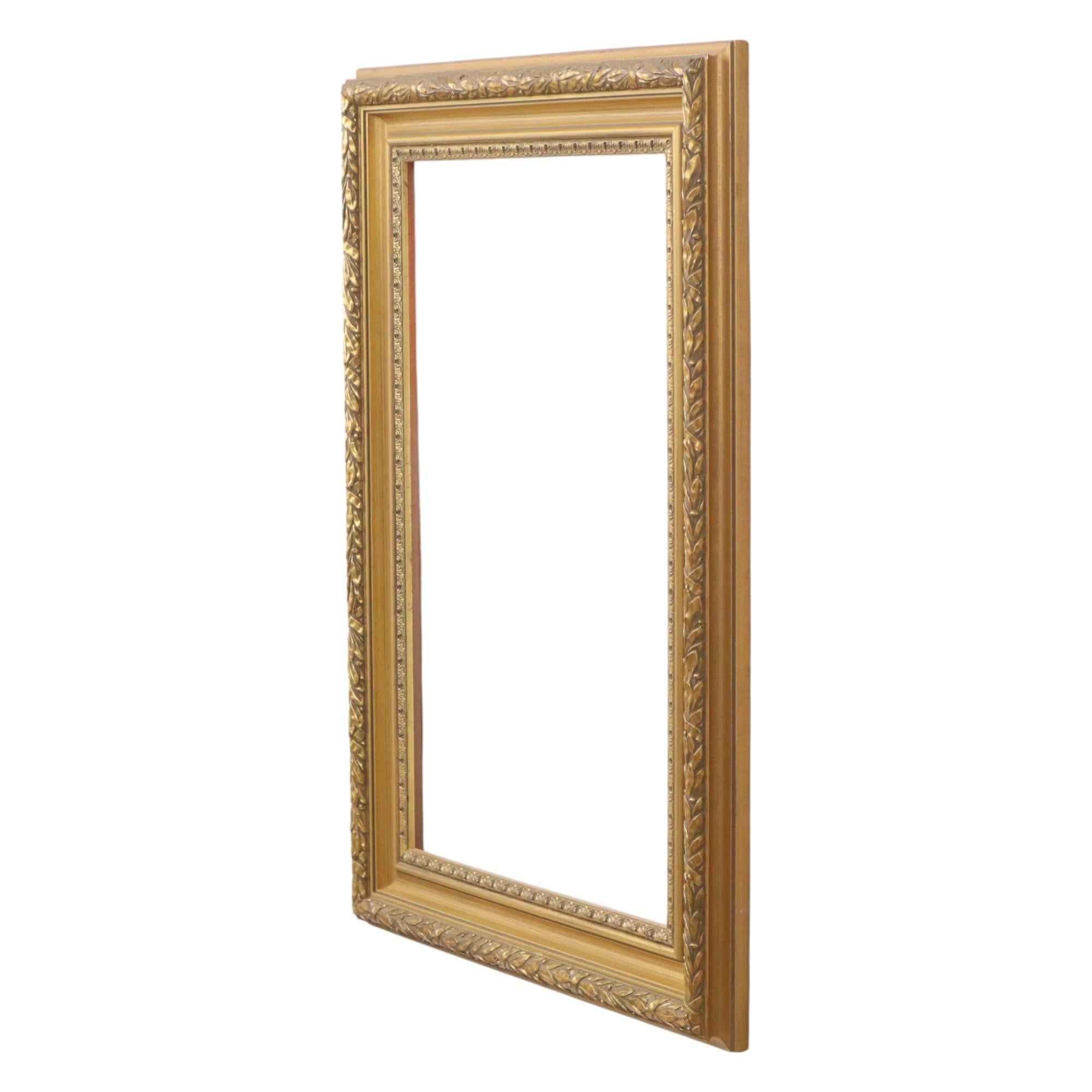 Classic Old Wooden Baroque Rococo Style Frame Gold 71x53cm For Sale 7