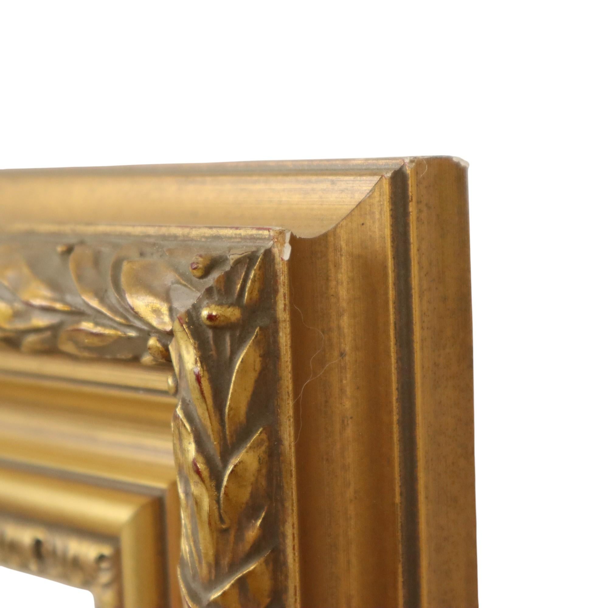 Classic Old Wooden Baroque Rococo Style Frame Gold 71x53cm For Sale 8