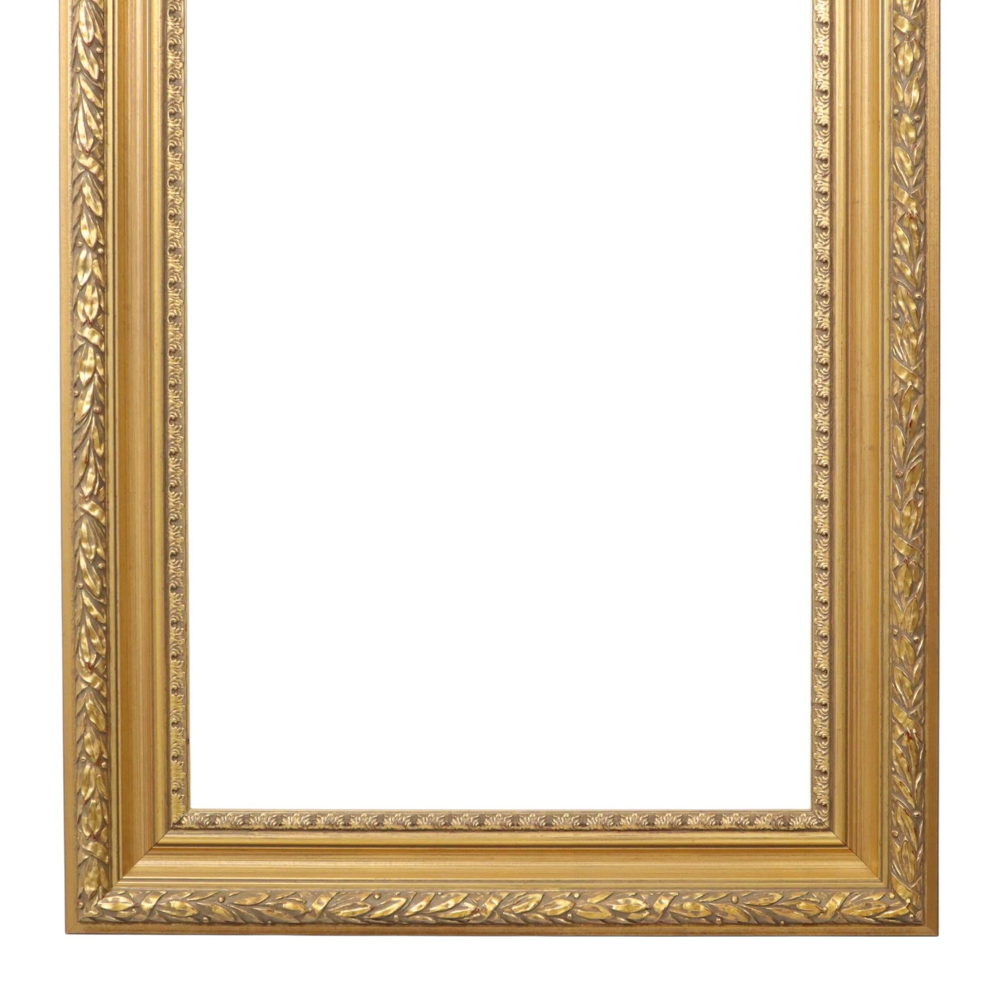Gilt Classic Old Wooden Baroque Rococo Style Frame Gold 71x53cm For Sale