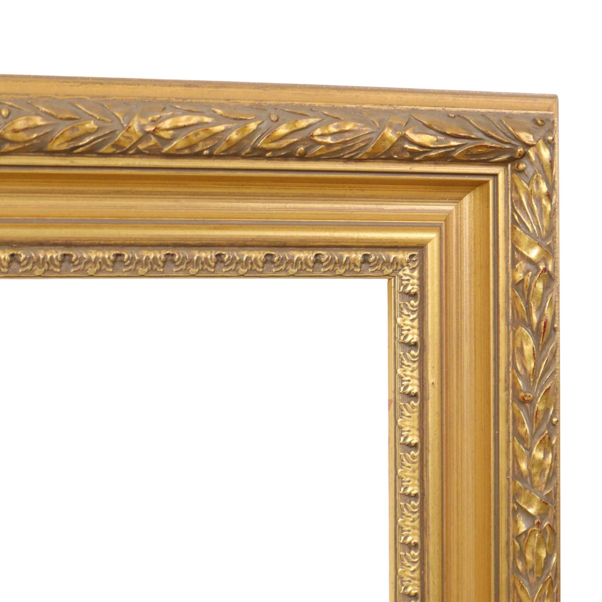 Classic Old Wooden Baroque Rococo Style Frame Gold 71x53cm In Good Condition For Sale In Poperinge, BE