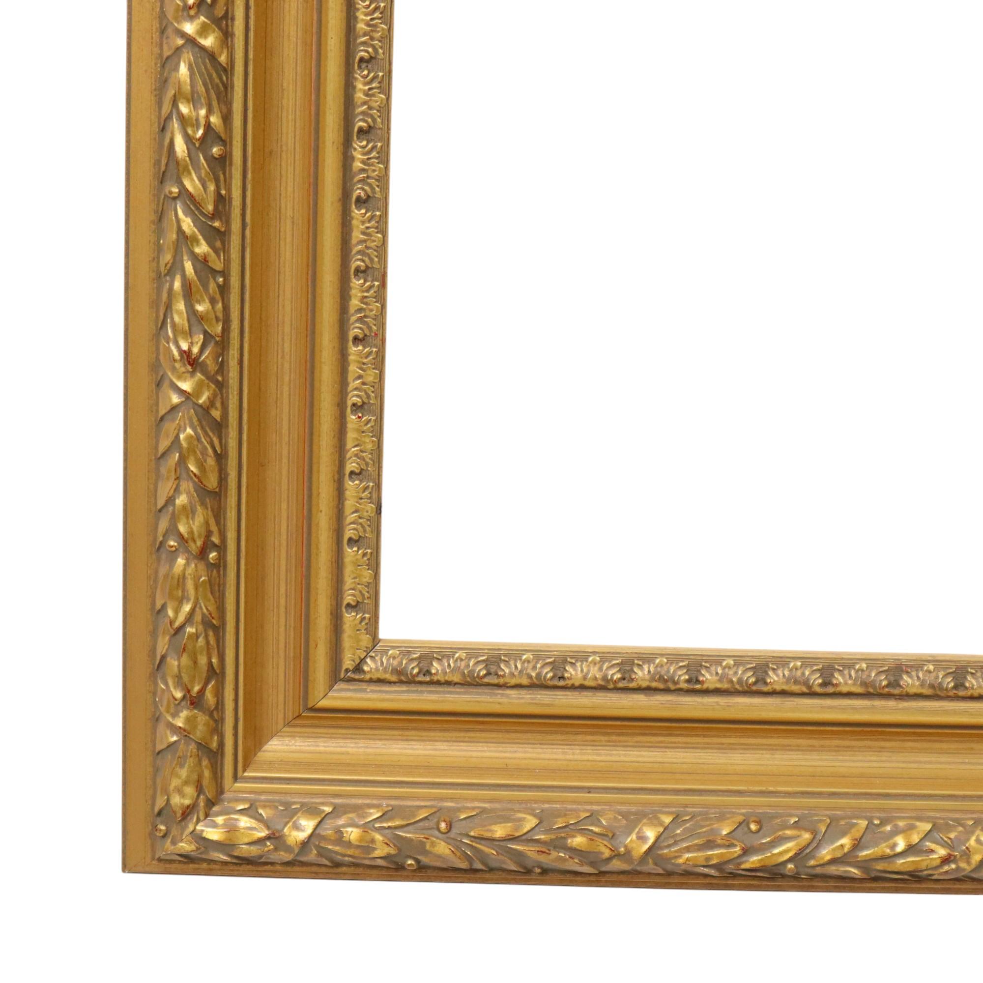 Classic Old Wooden Baroque Rococo Style Frame Gold 71x53cm For Sale 1