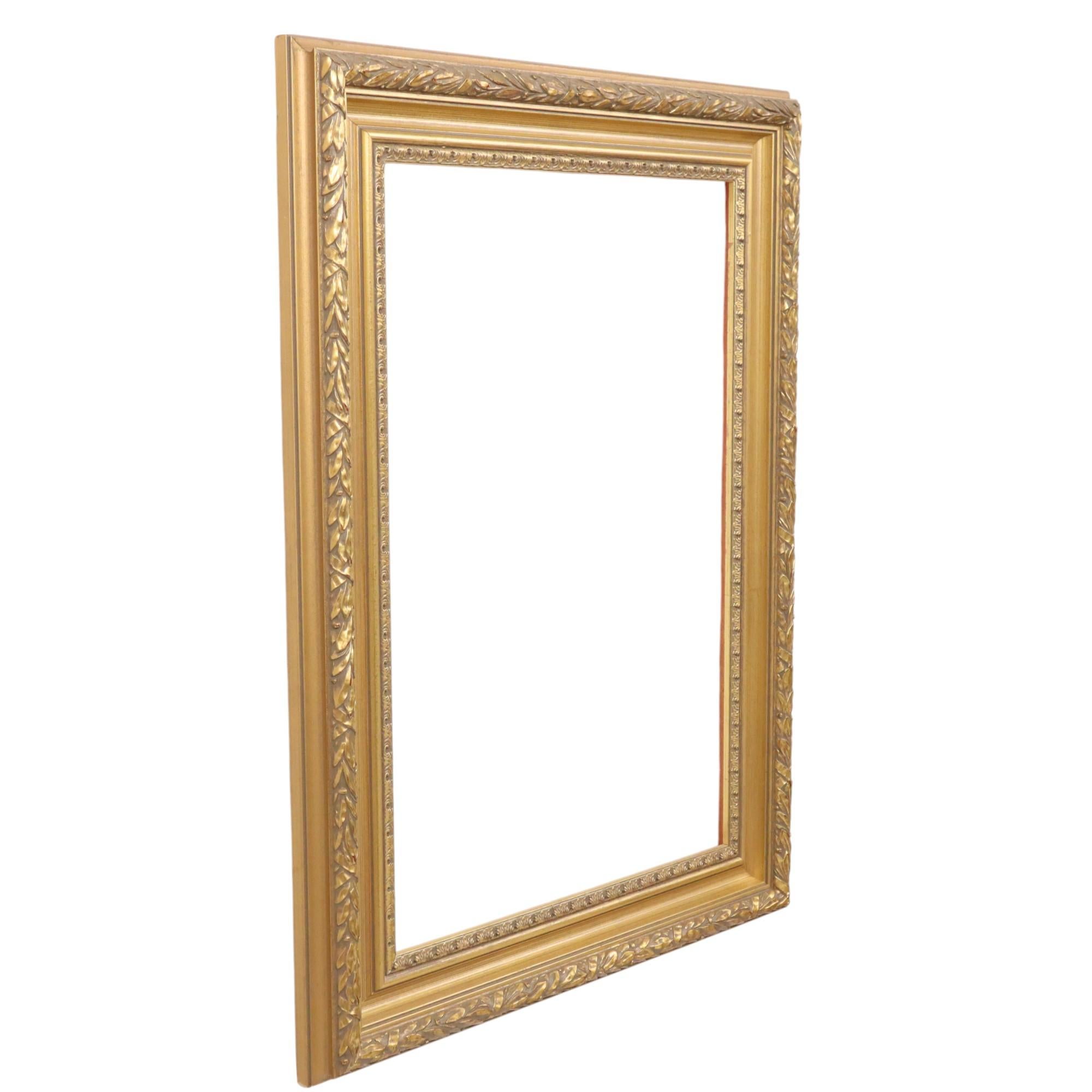 Classic Old Wooden Baroque Rococo Style Frame Gold 71x53cm For Sale 3