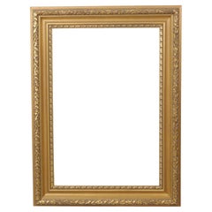 Used Classic Old Wooden Baroque Rococo Style Frame Gold 71x53cm