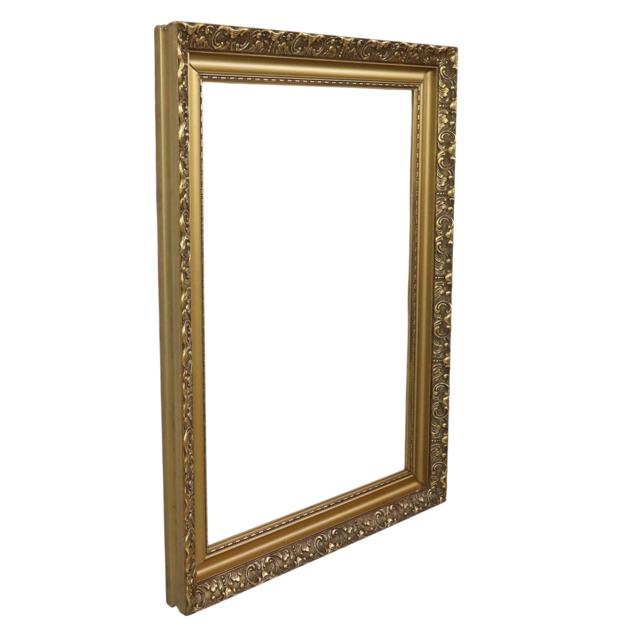 Classic Old Wooden Baroque Rococo Style Frame Gold 79x59cm For Sale 4