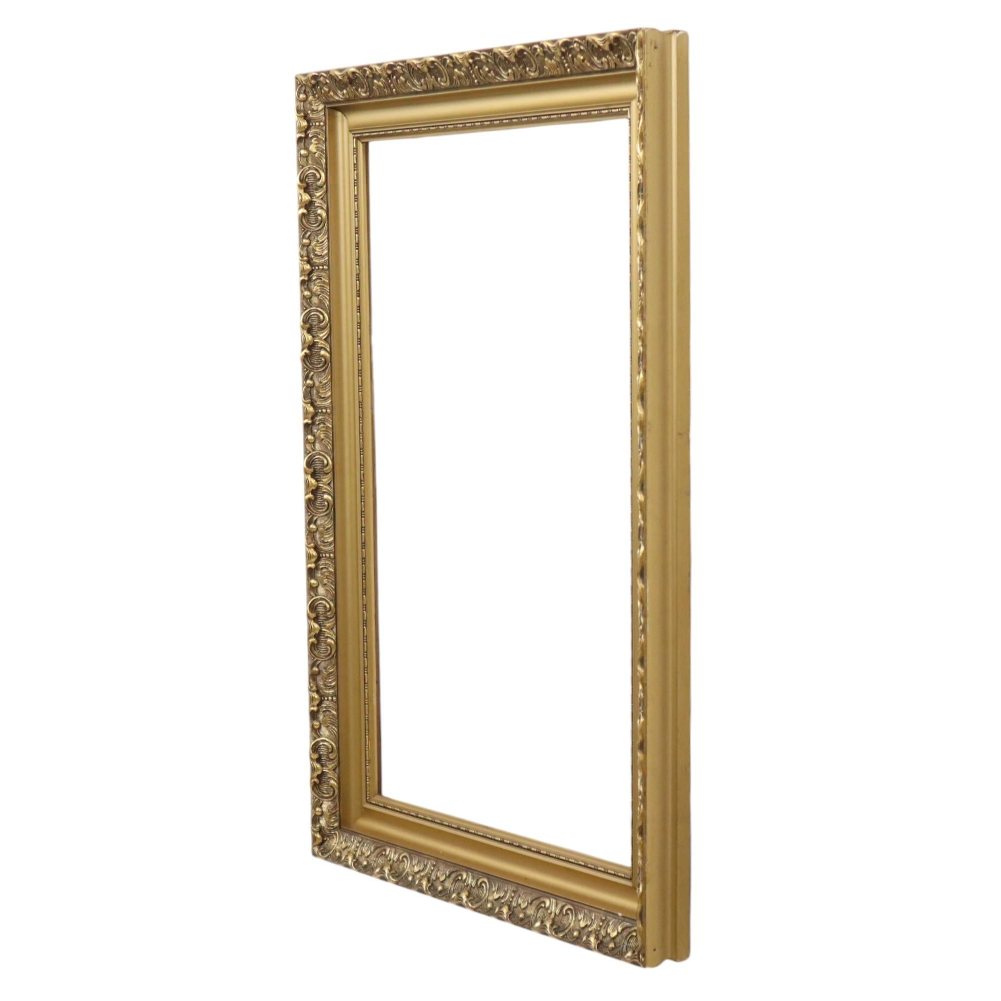 Classic Old Wooden Baroque Rococo Style Frame Gold 79x59cm For Sale 6