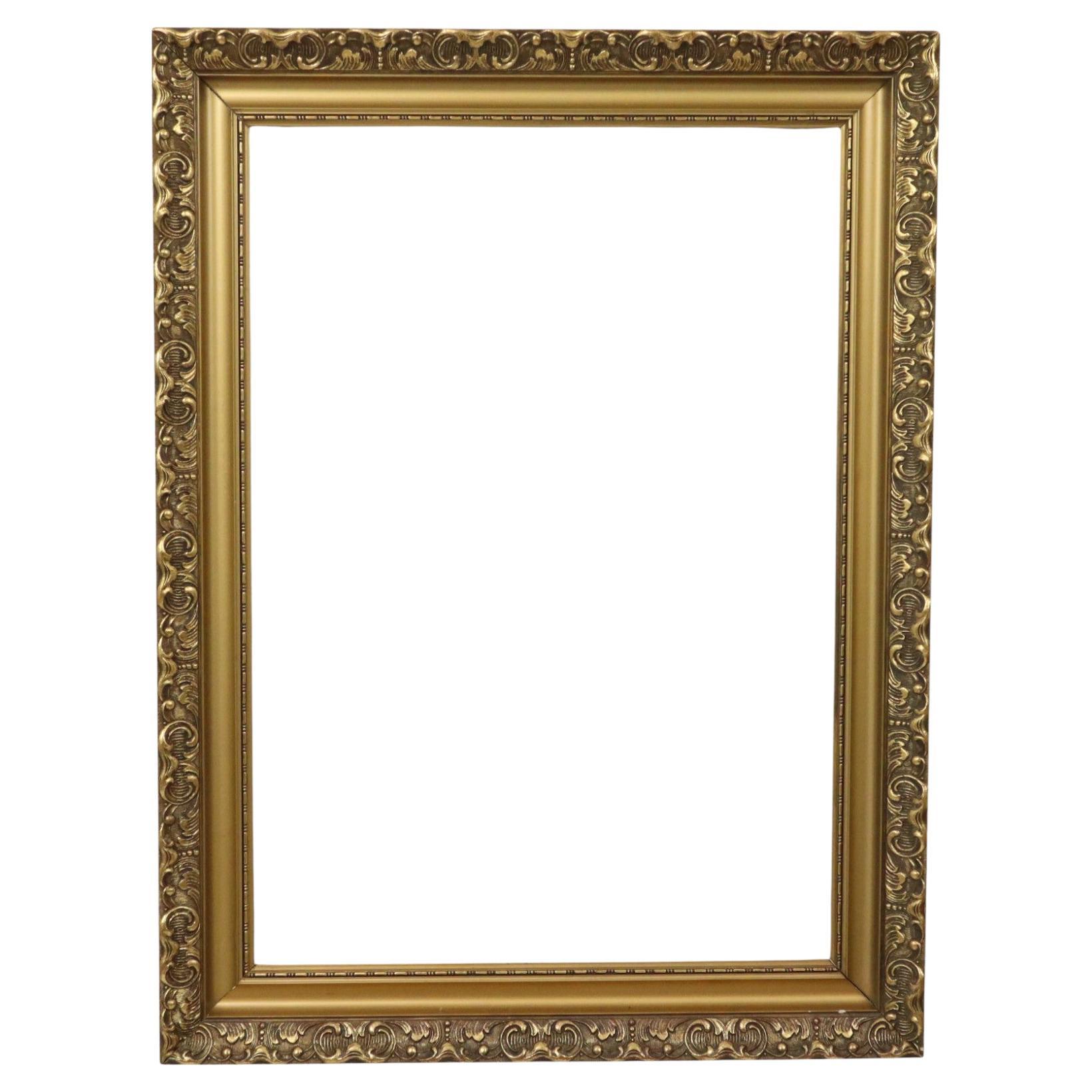 Classic Old Wooden Baroque Rococo Style Frame Gold 79x59cm