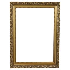 Klassischer alter hölzerner Barock-Rokoko-Rahmen Gold 79x59cm