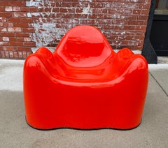 cLASSIC Orange / Red Molar Chair, Wendell Castle , pop modernist / fiberglass