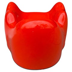 cLASSIC Orange / Red Molar Chair, Wendell Castle , pop modernist / fiberglass