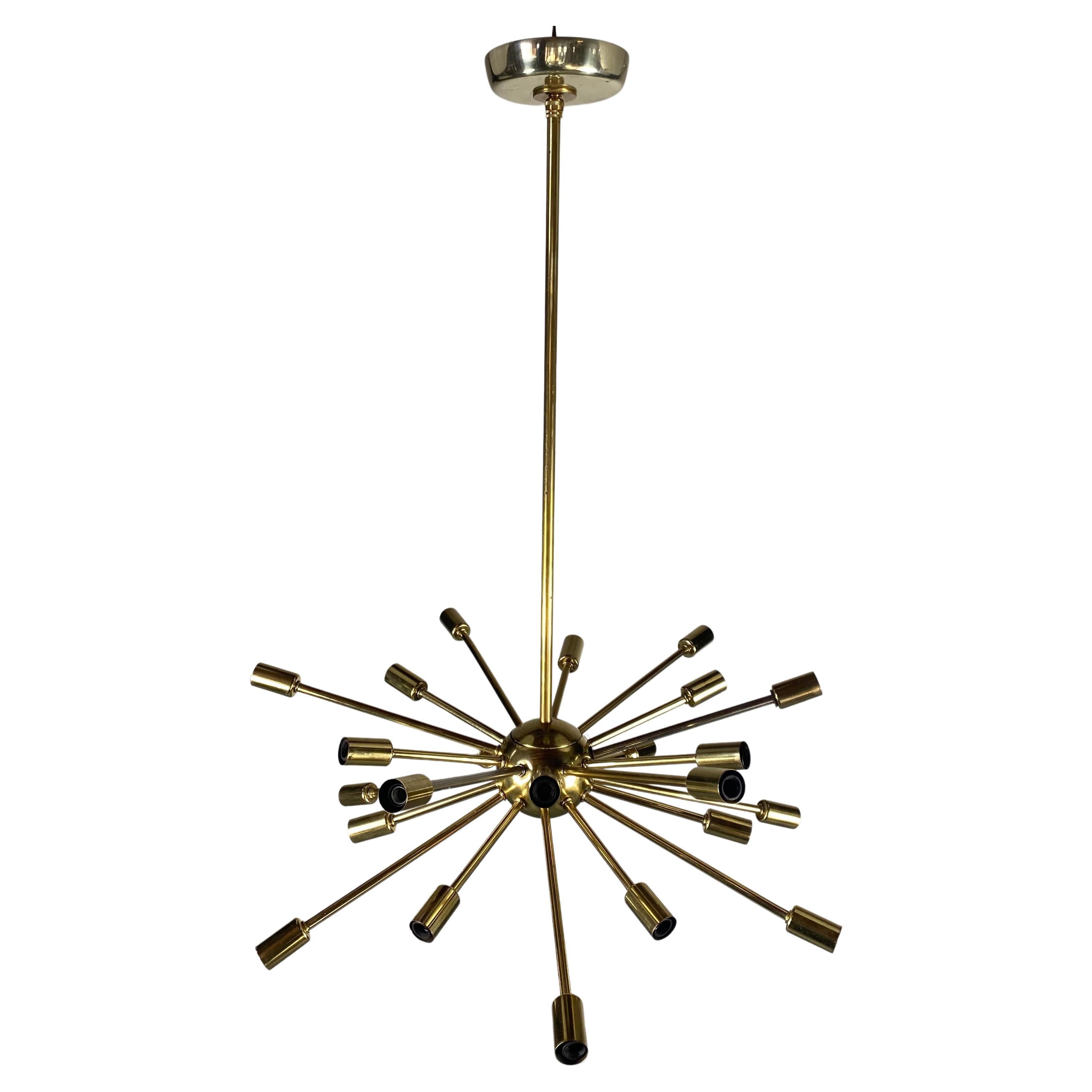 Classic Brass Sputnik Chandelier at 1stDibs