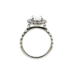 Classic Oval Diamond Halo Engagement Ring and Wedding Band 'GIA Certified'