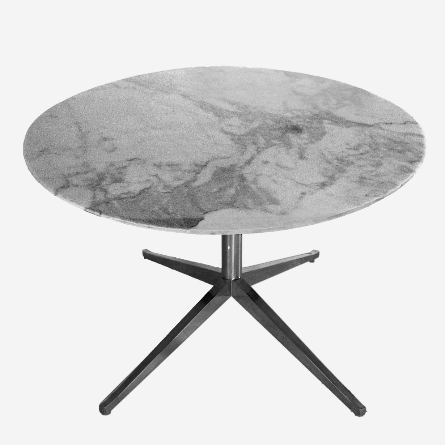 Classic Oval Dining Table with Marble Top by Florence Knoll For Sale at