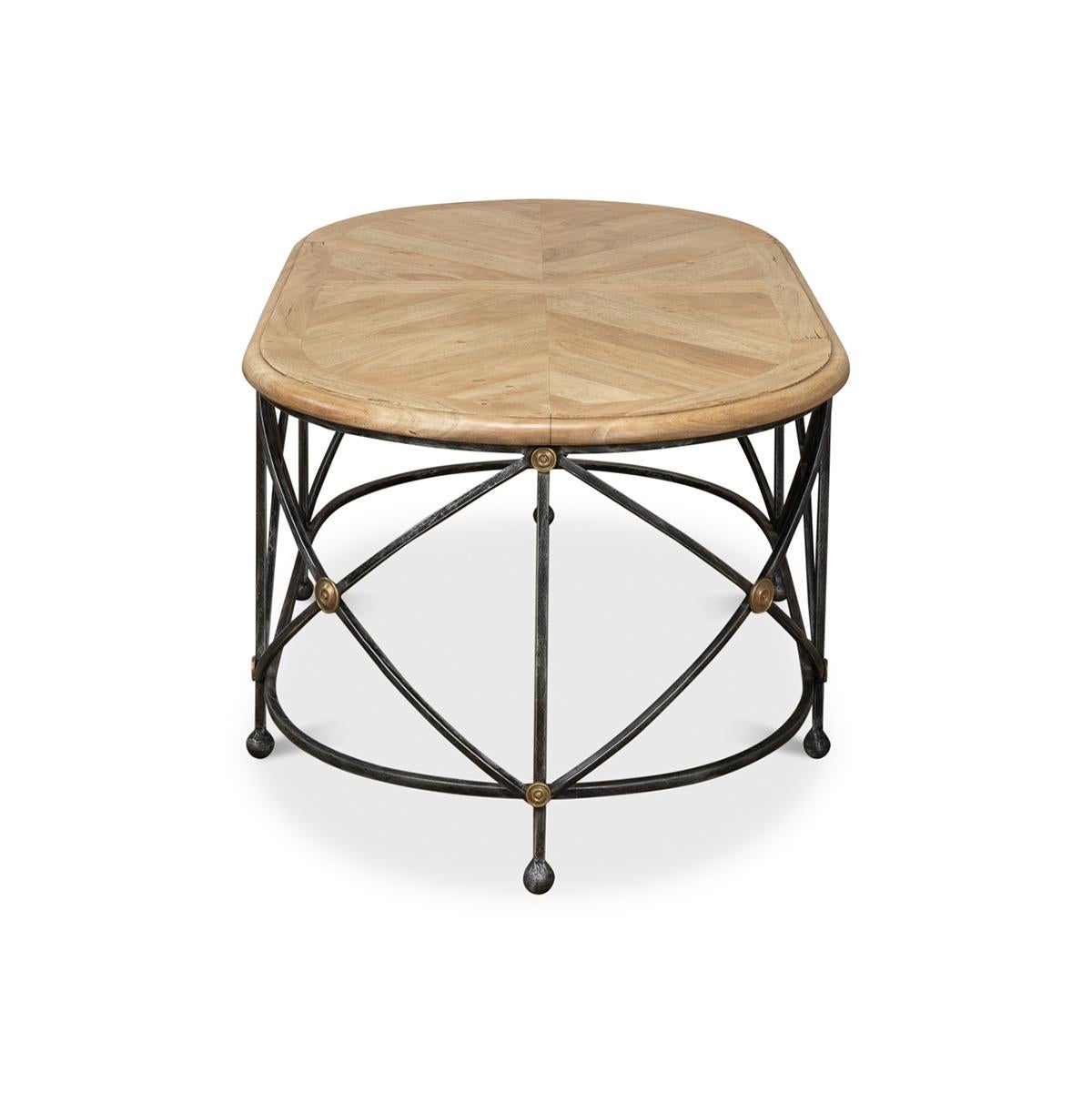 Classic Oval French Cocktail Table For Sale 3