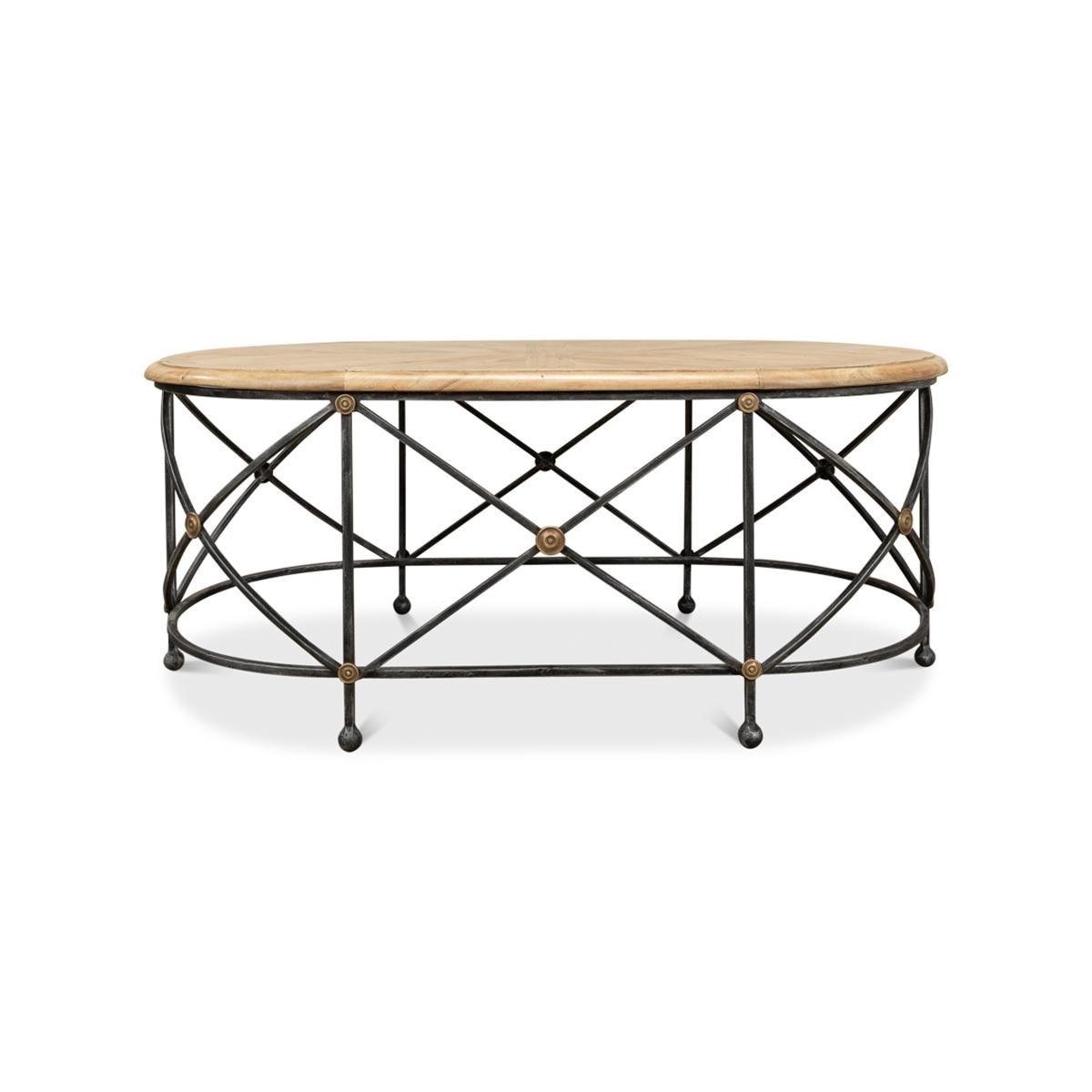 Iron Classic Oval French Cocktail Table