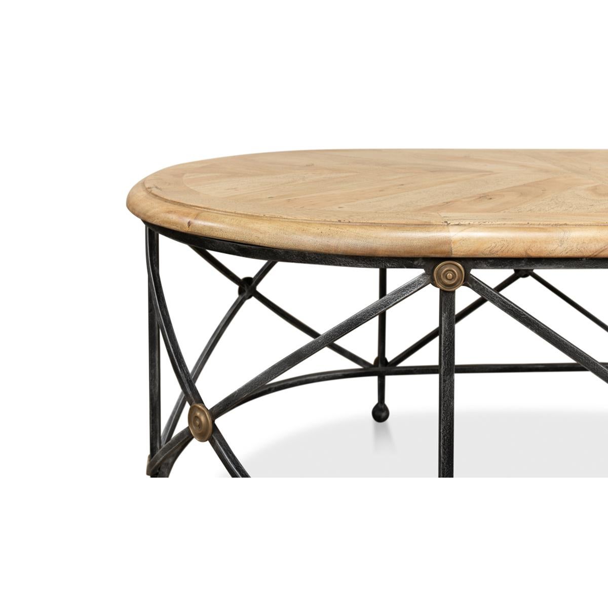 Classic Oval French Cocktail Table For Sale 1
