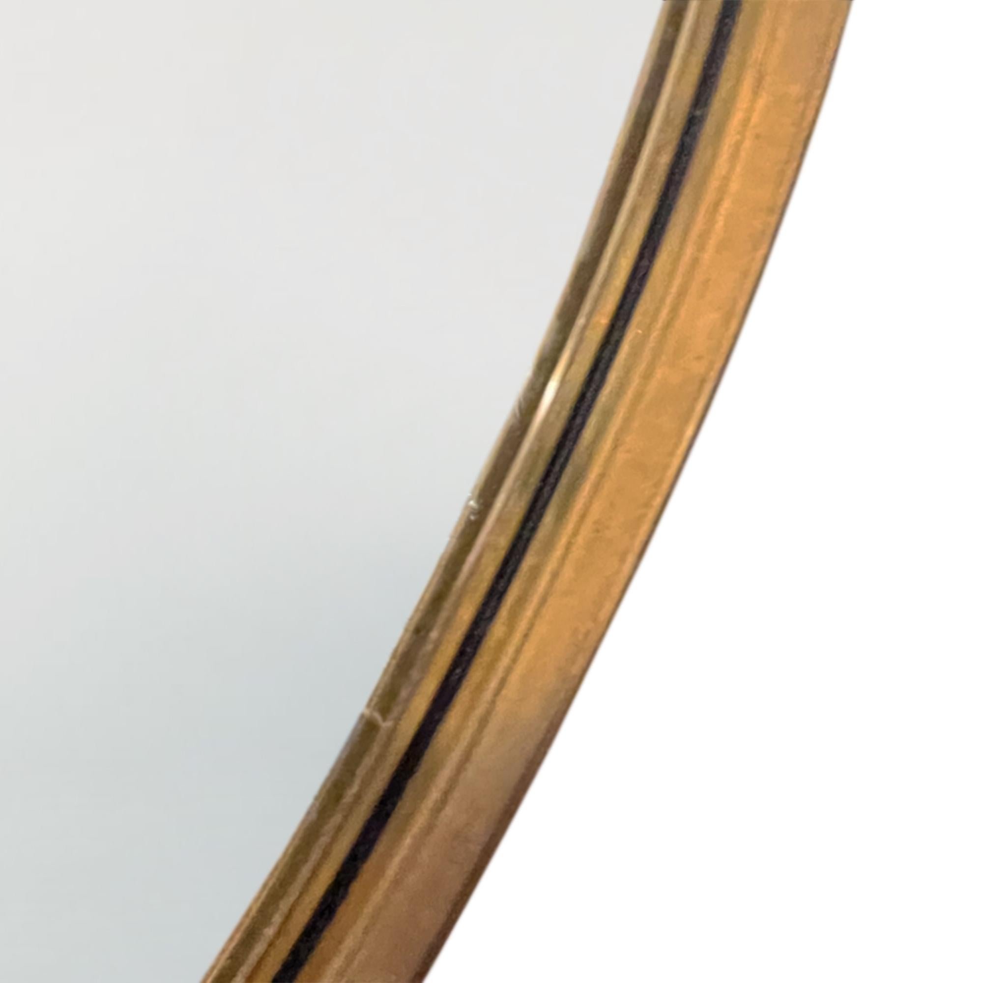This is a lovely mirror - simple, elegant design so typical of the French midcentury style.

Good proportions for a living room or bedroom and nicely shaped. 

Please see all our pictures to see the detail and design of the frame. The original plate