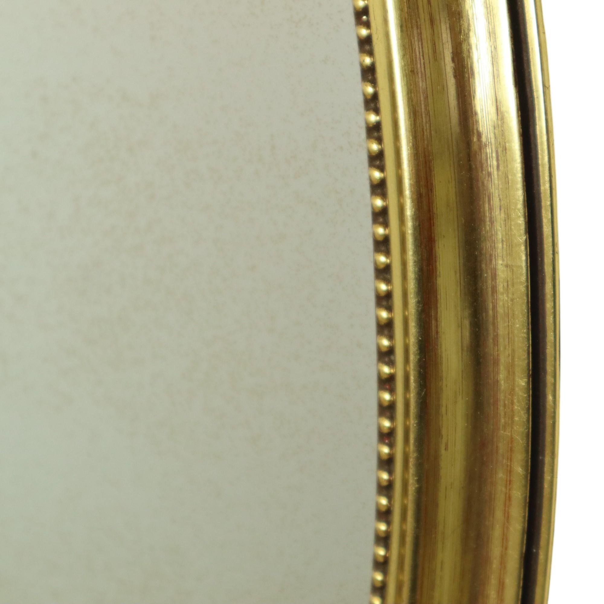 Decorazione classica ovale con nastro a specchio dorato Francia 58 cm in vendita 3