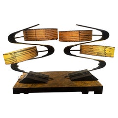 Classic Pair Mid Century Modern "MAJESTIC" Z Lamps