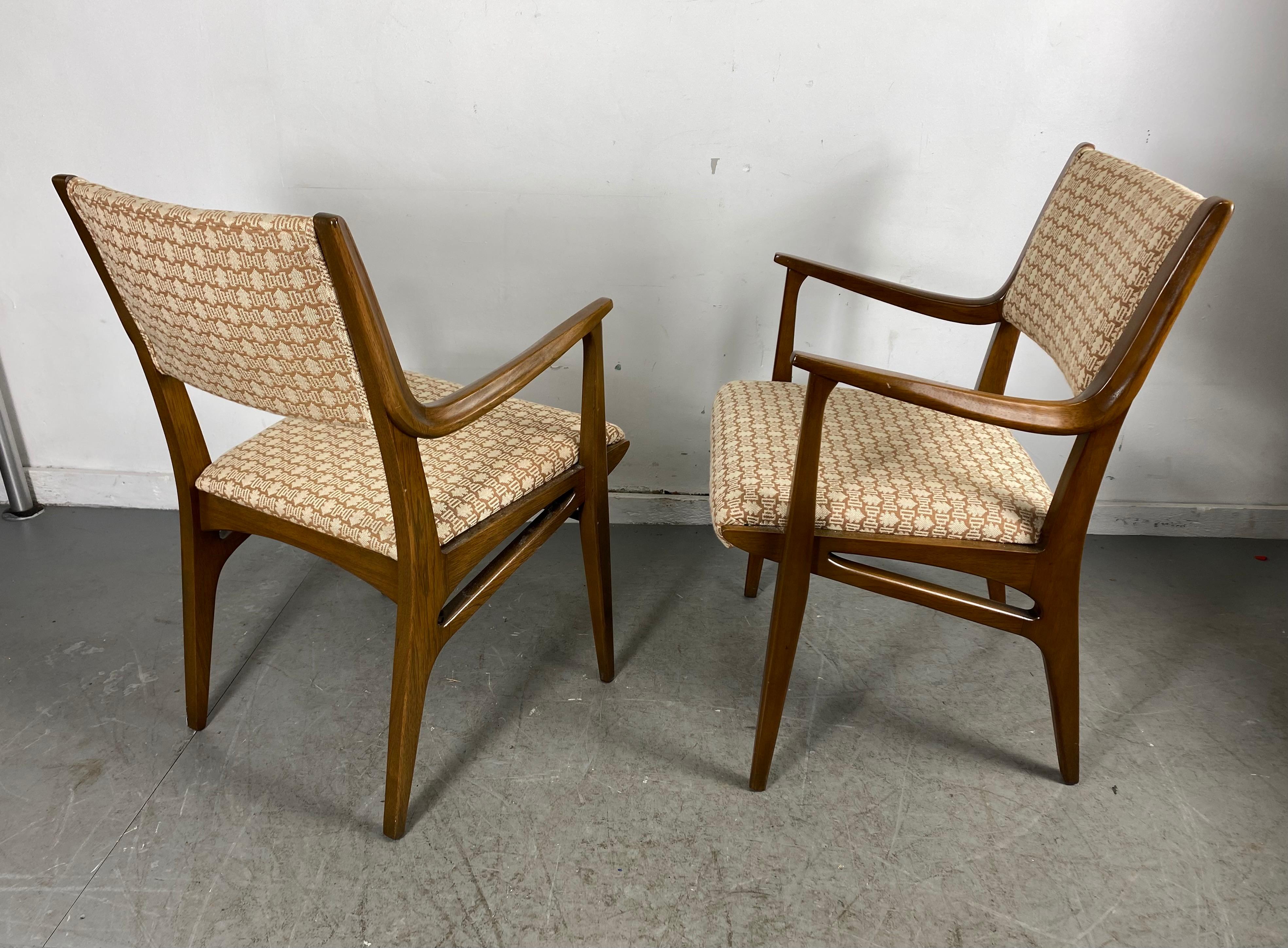 Classic Pair of Modernist Armchairs by John Van Koert for Drexel For Sale 3