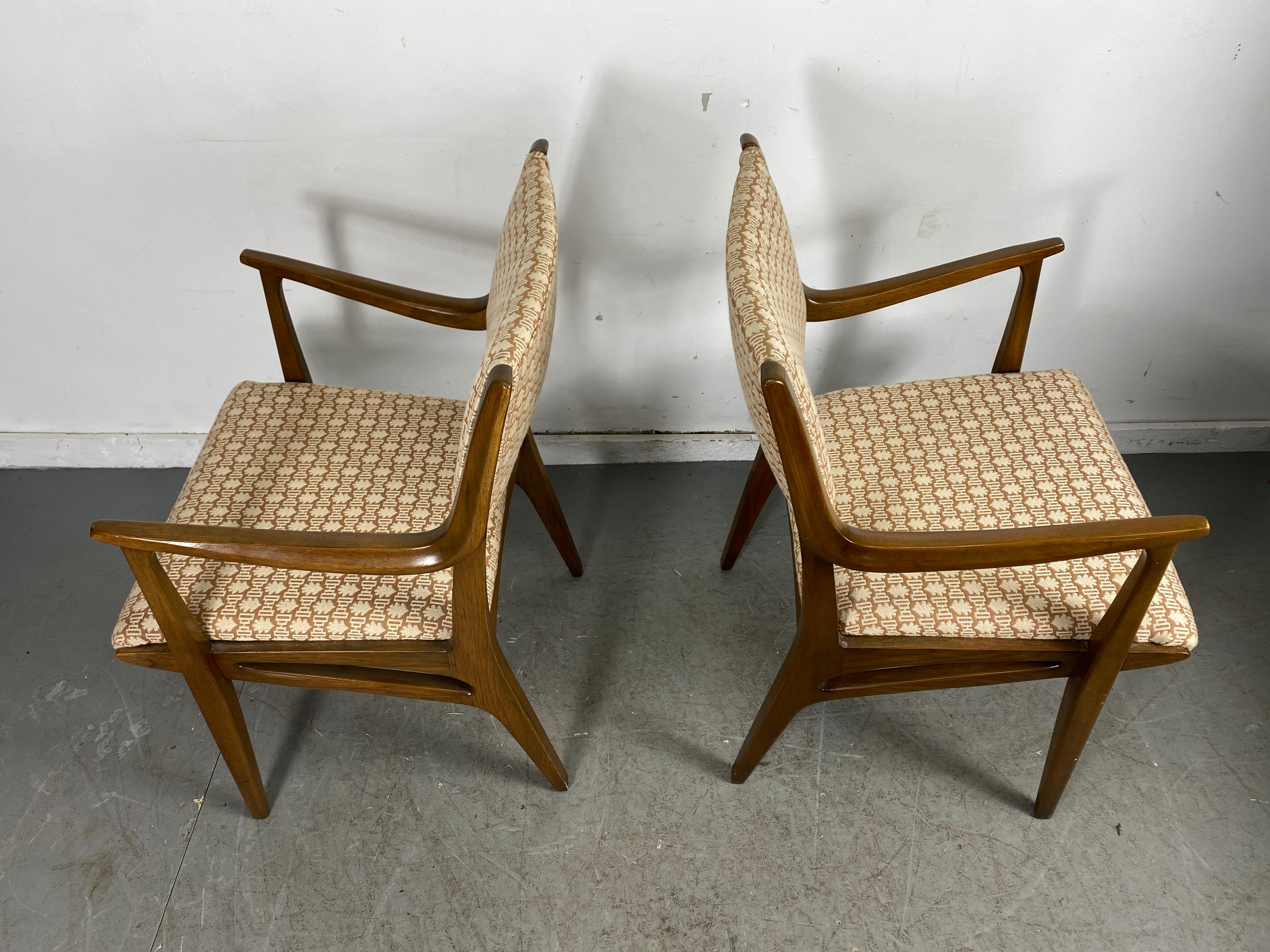 Classic Pair of Modernist Armchairs by John Van Koert for Drexel For Sale 1