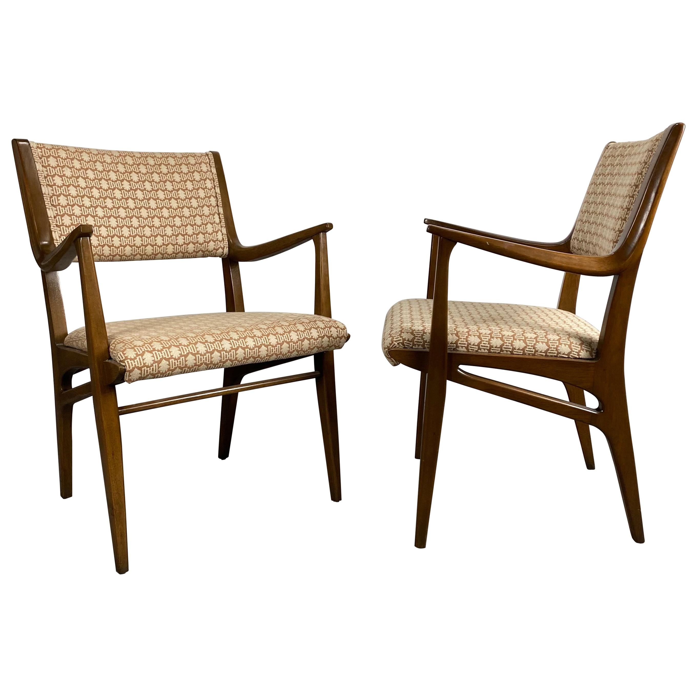 Classic Pair of Modernist Armchairs by John Van Koert for Drexel For Sale