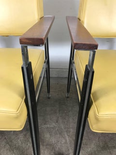 Classic Pair of Modernist Armchairs by Robert John Stainless Steel