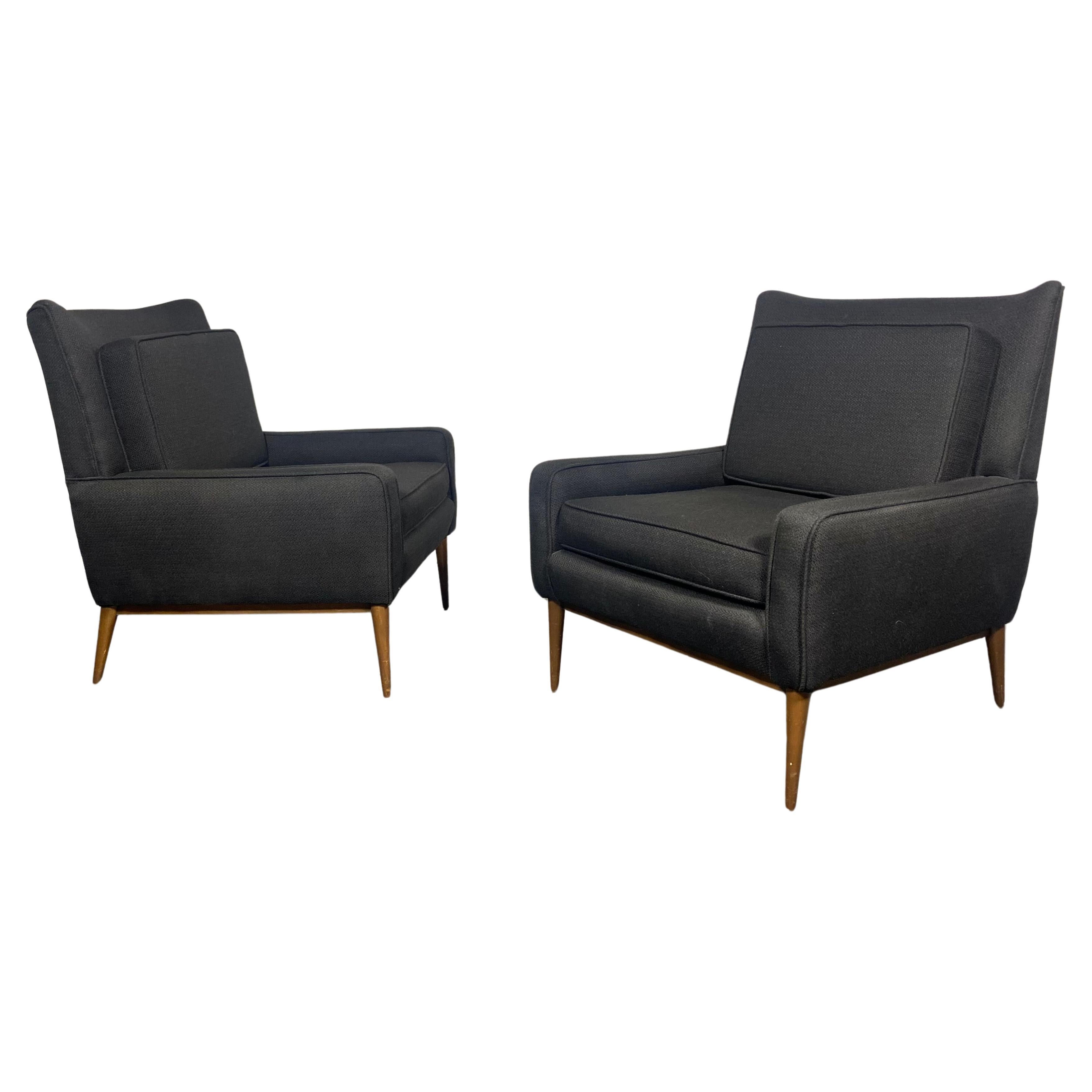 Classic Pair Modernist Lounge Chairs attributed to Paul McCobb / Directional For Sale