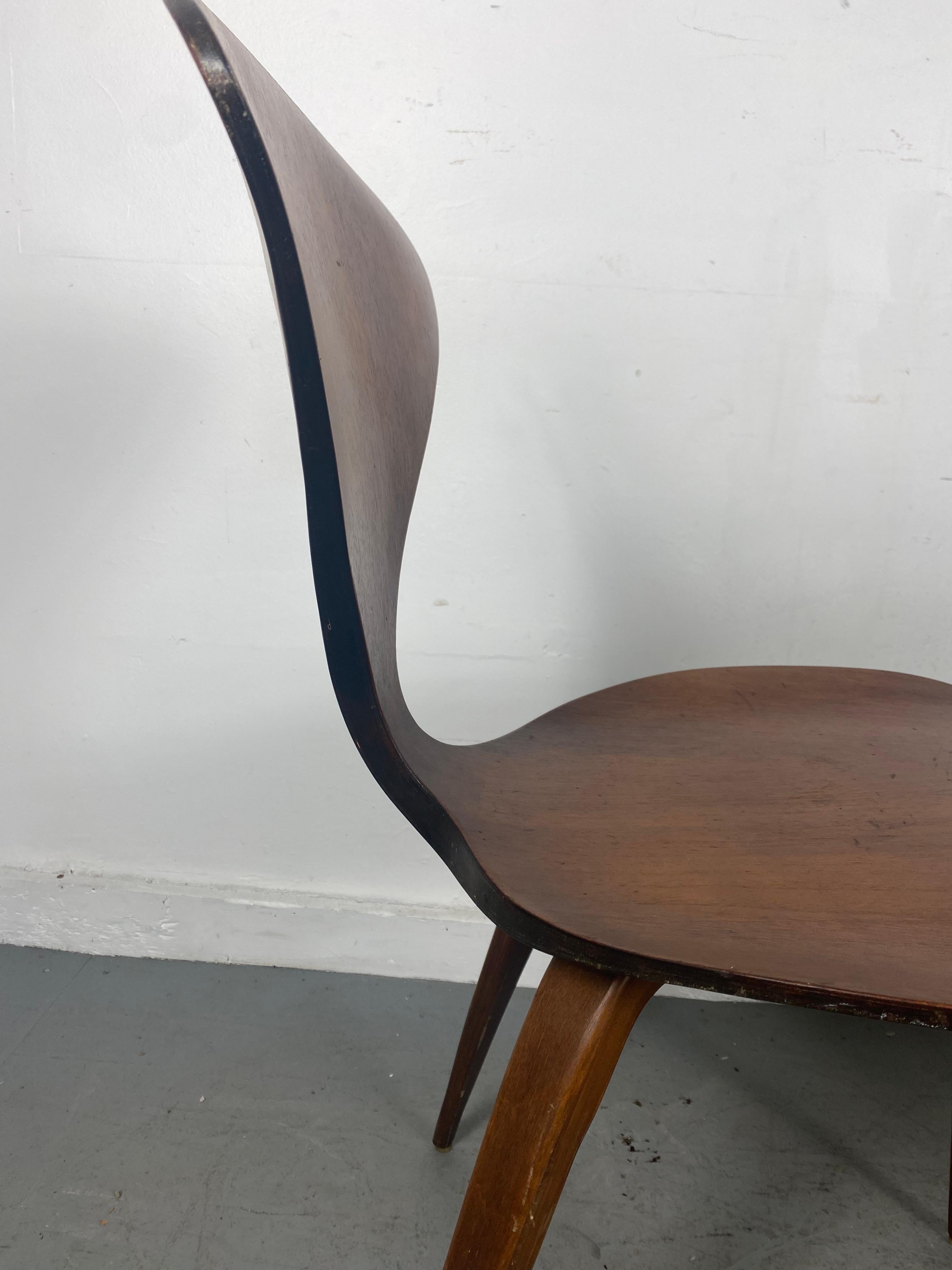 Classic Pair Modernist Plywood Side Chairs by Norman Cherner for Plycraft 1