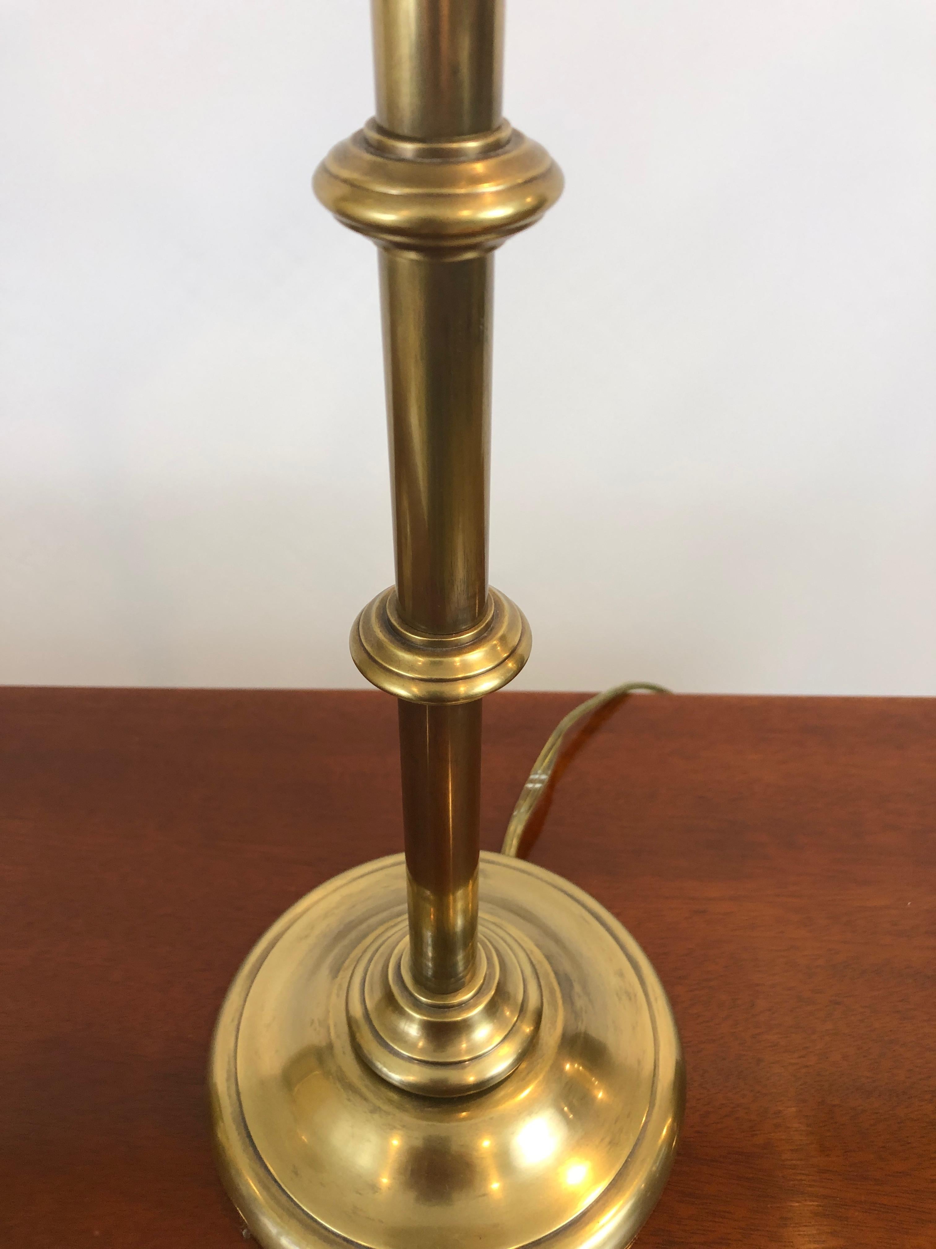 Classic Pair of Brass Chapman Candlestick Table Lamps 1