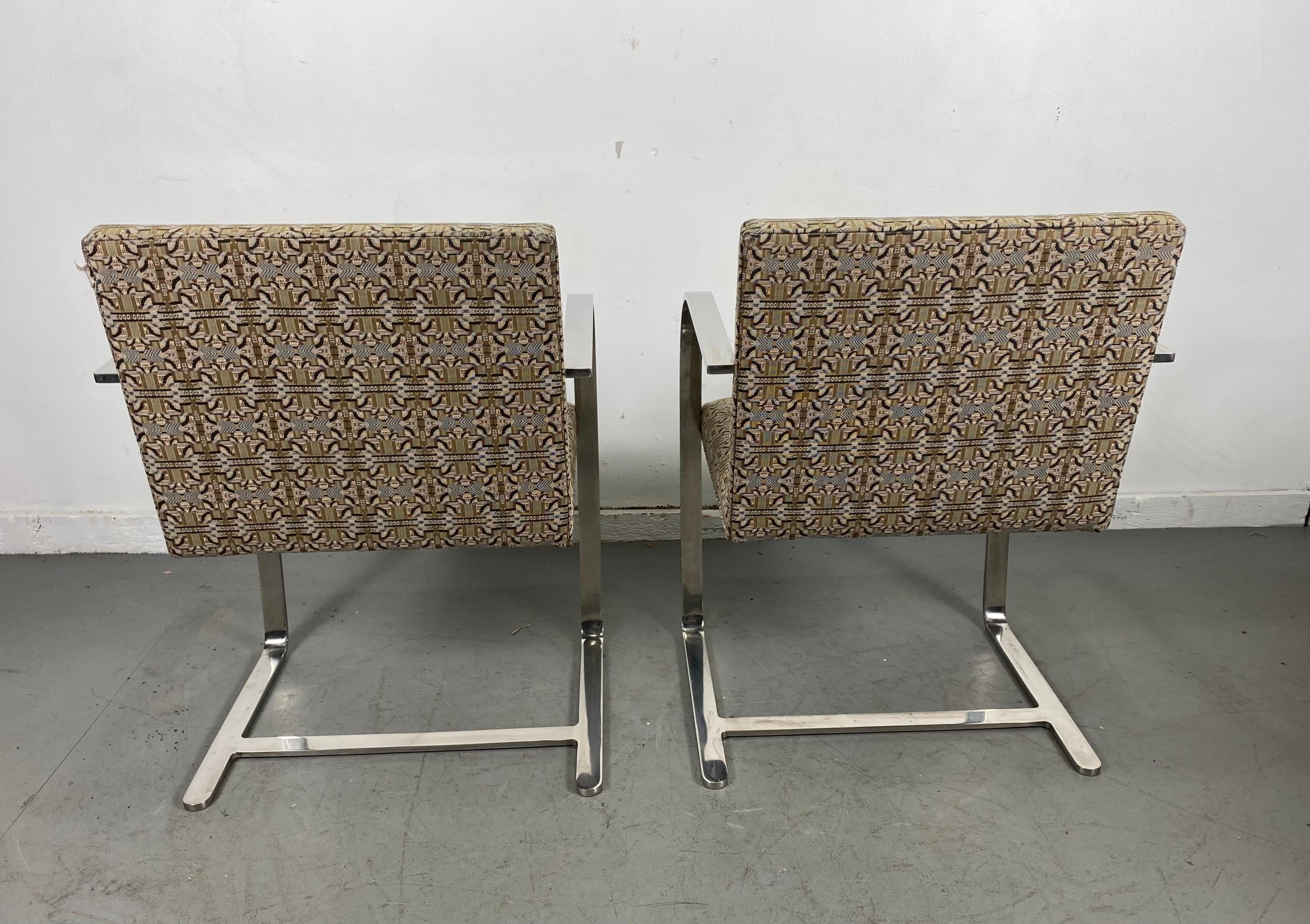 Classic Pair of Brno Chairs Designed by Mies Van Der Rohe for Knoll In Good Condition In Buffalo, NY