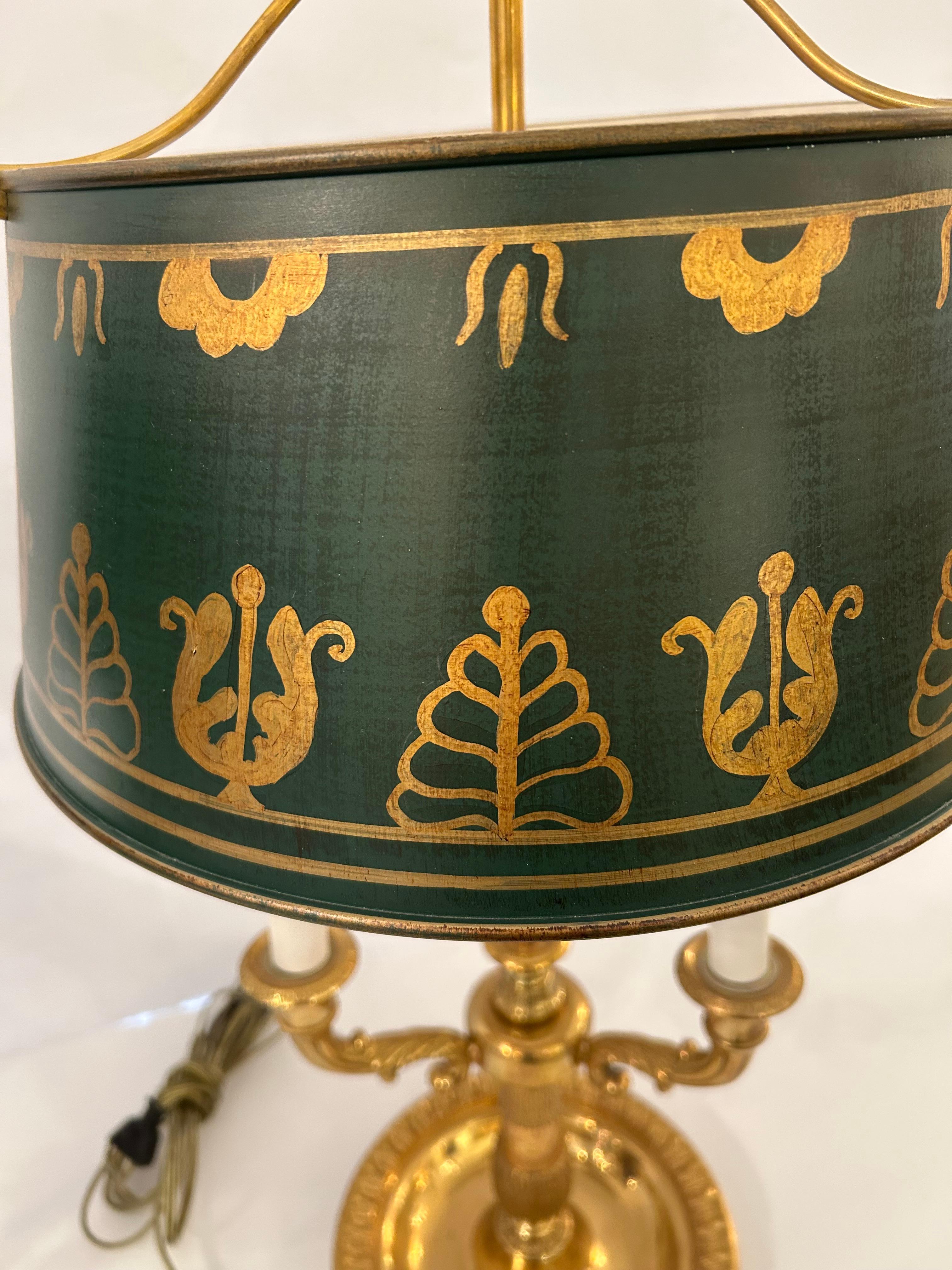 Coppia classica di lampade d'epoca in ottone finemente fuso Buillotte in vendita 4