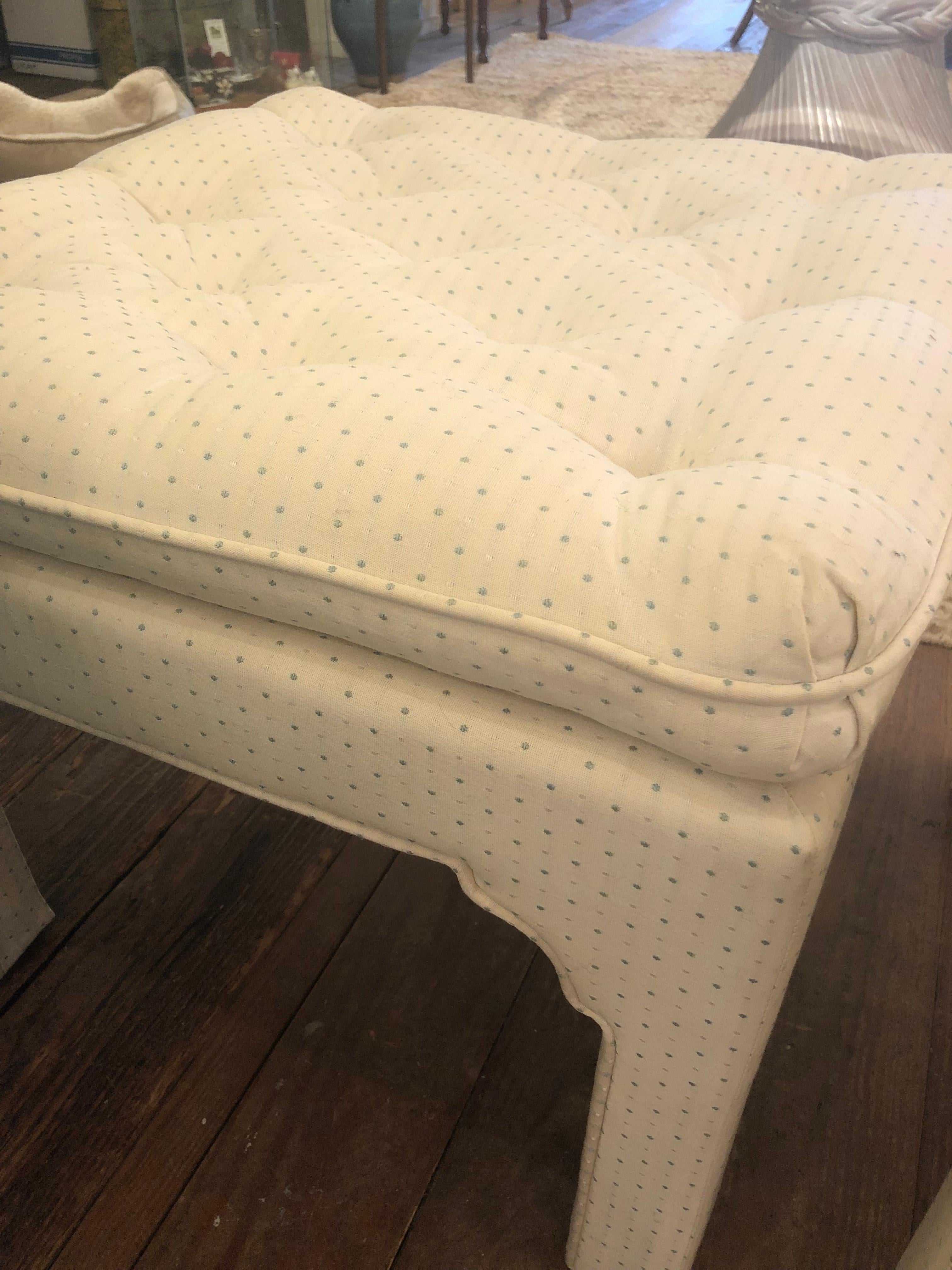 Classic Pair of Mid-Century Modern Tufted Pillowtop Ottomans In Good Condition In Hopewell, NJ
